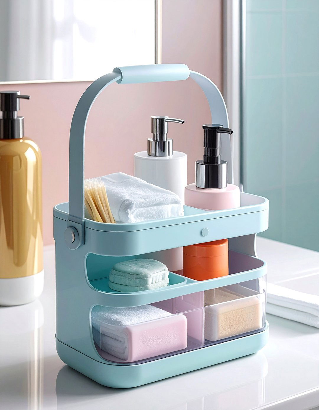 Portable Bathroom Caddies - 40 Bathroom Organization Ideas for Clutter-Free