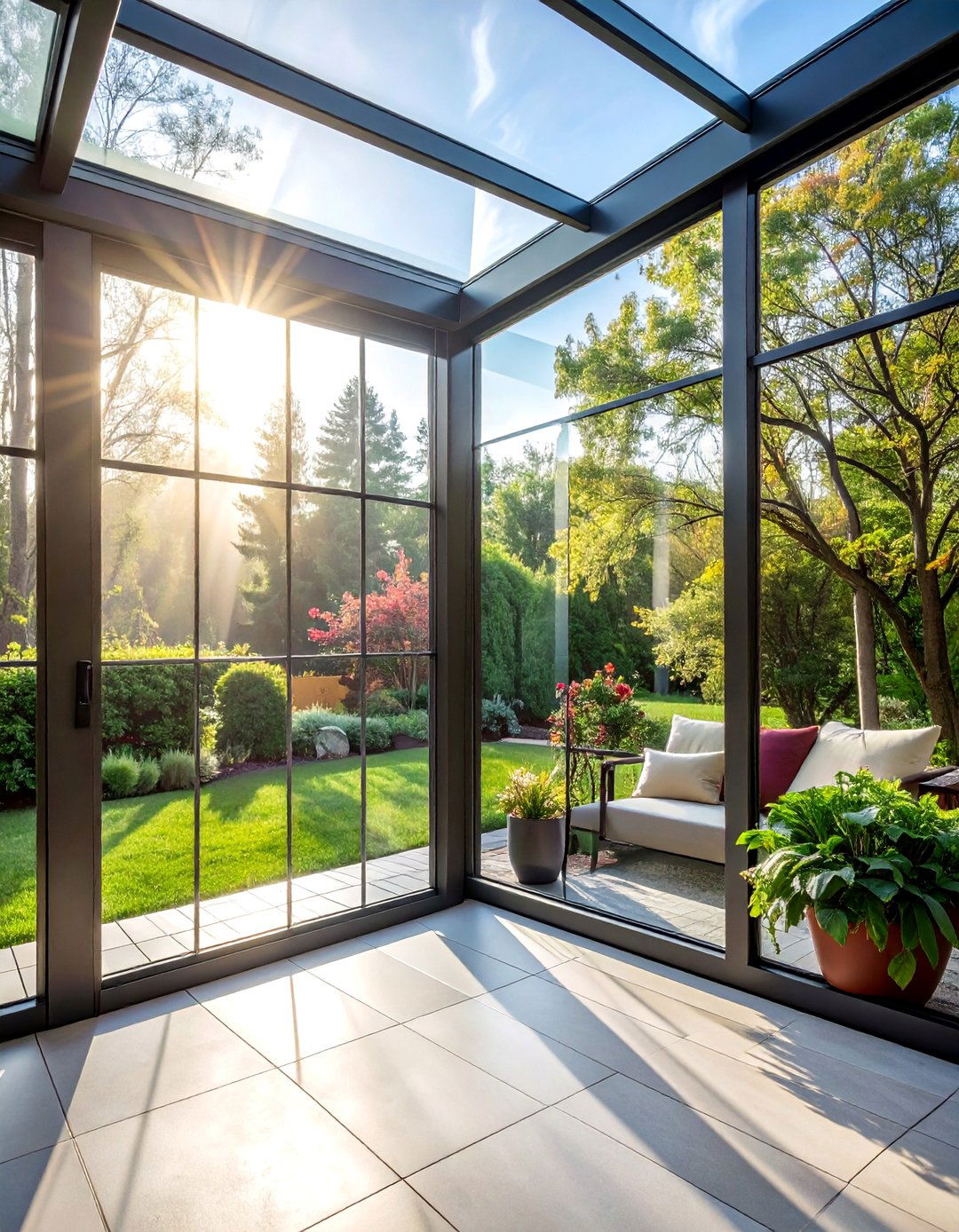 Privacy Glass Selective Screening - 30 Stylish Sunroom Window Ideas for Natural Light