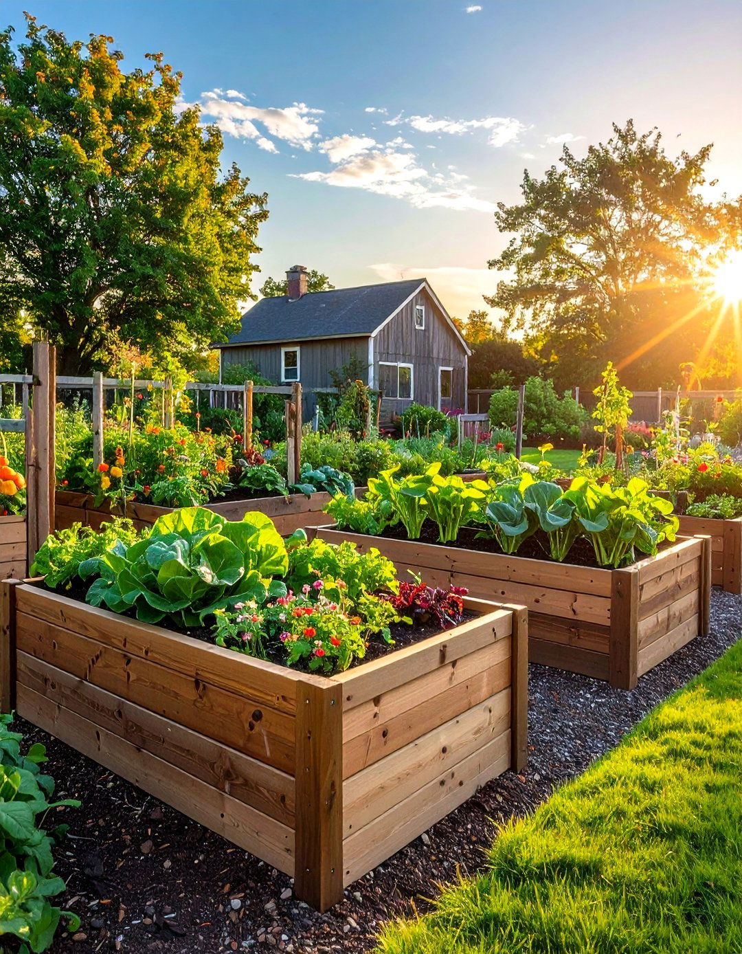 Production Scale Family Gardens - 40 Raised Garden Bed Ideas for Your Vegetable Garden