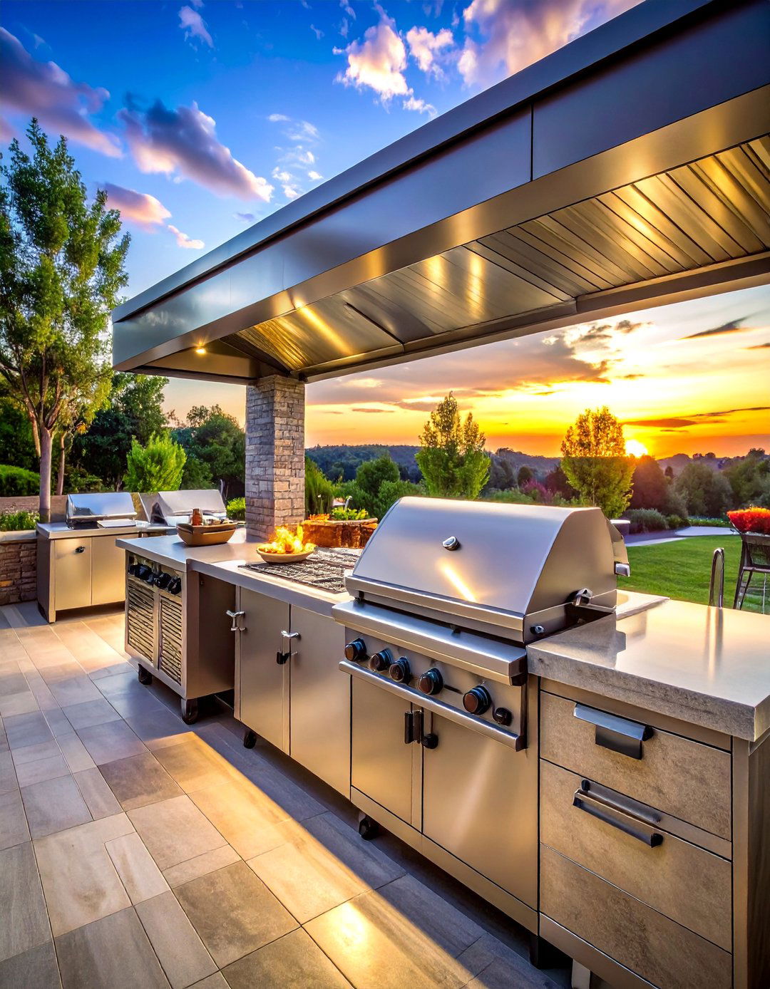 Professional Chefs Outdoor Kitchen - 40 Amazing BBQ Area Ideas for Outdoor Living