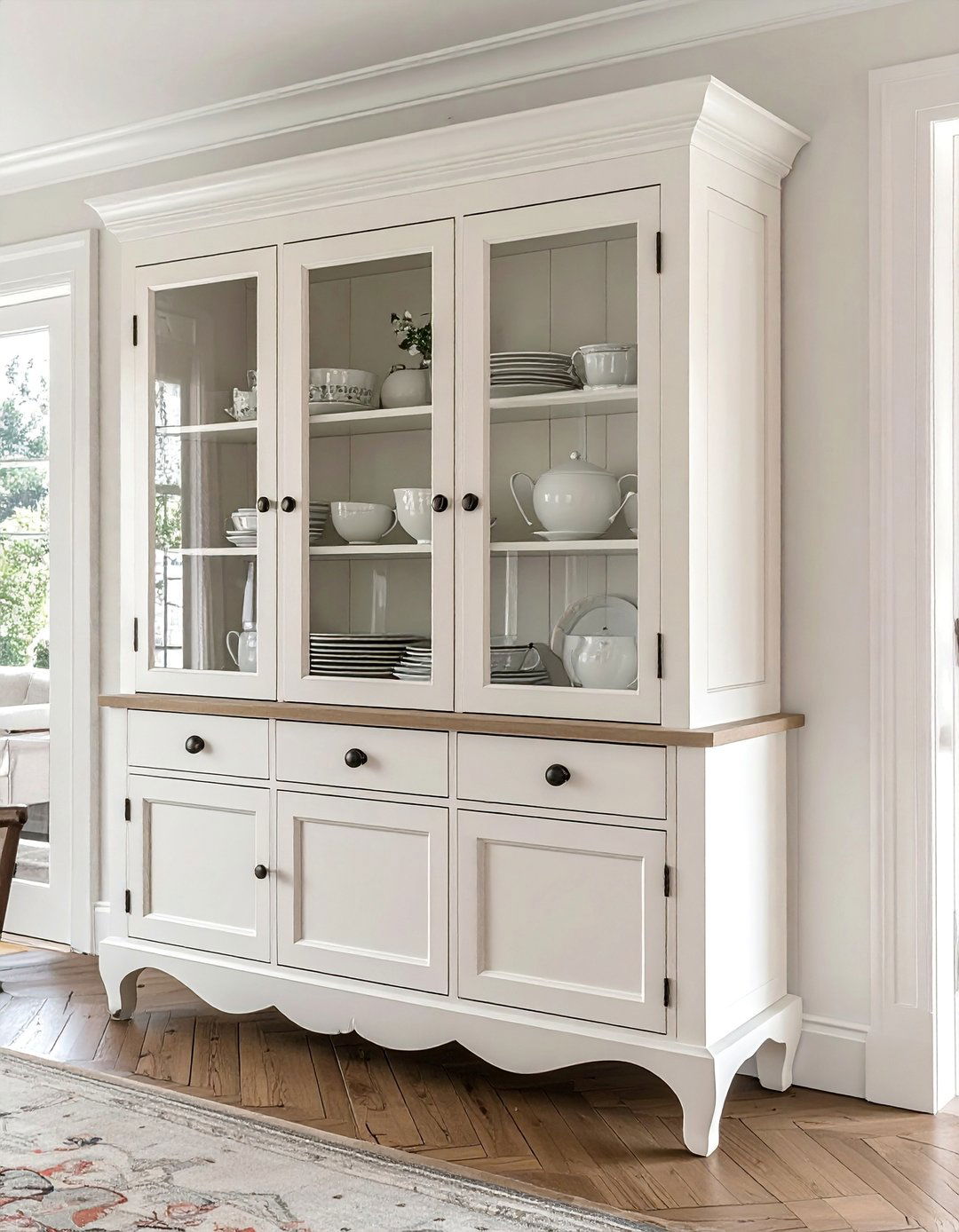 Provincial Style Cabinetry - 40 French Country Living Room Ideas for a Cozy Space