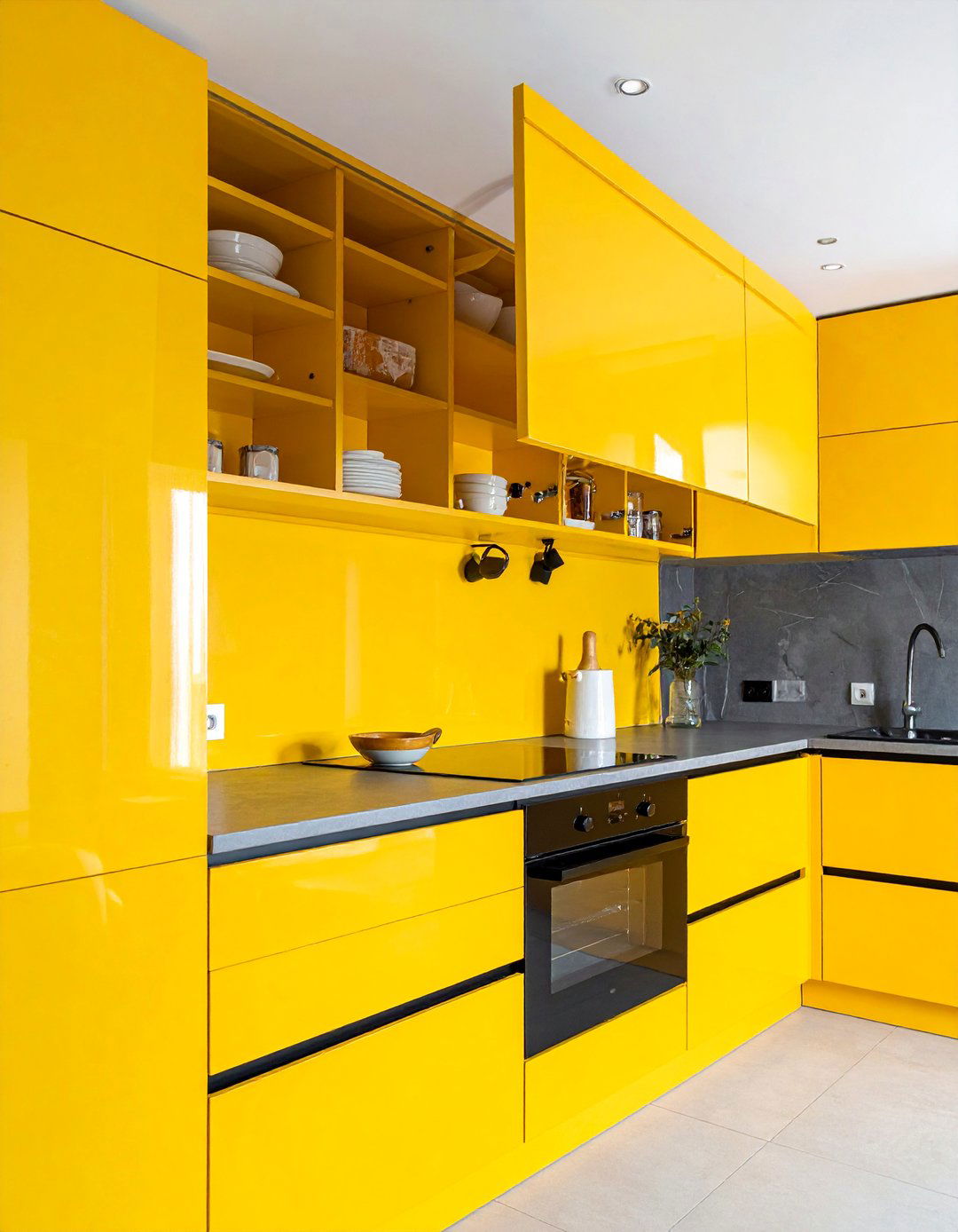 Pull Down Storage Systems - 40 Modern Kitchen Ideas for a Sleek and Functional Space