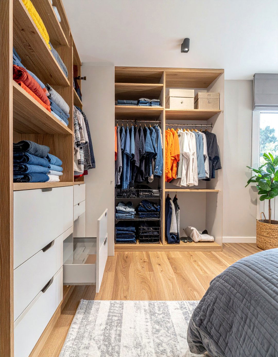 Pull Out Closet Organizers for Deep Storage - 40 Small Bedroom Ideas for Cozy and Functional Spaces