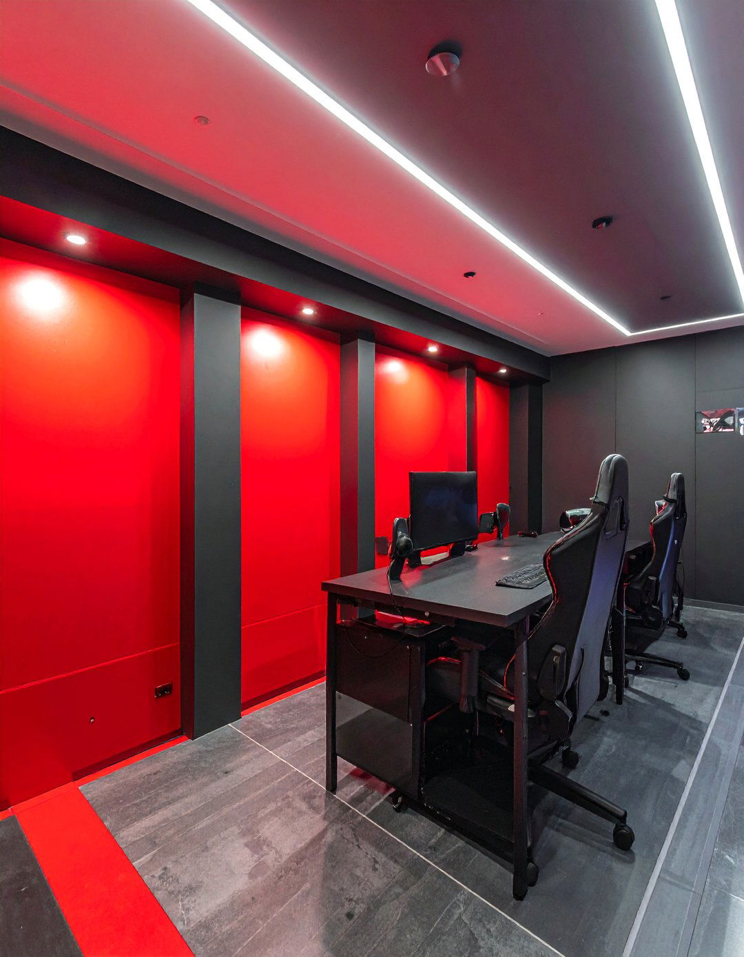Racing Simulator Red and Black Game Room Paint - 20 Game Room Paint Ideas for a Fun and Vibrant Space