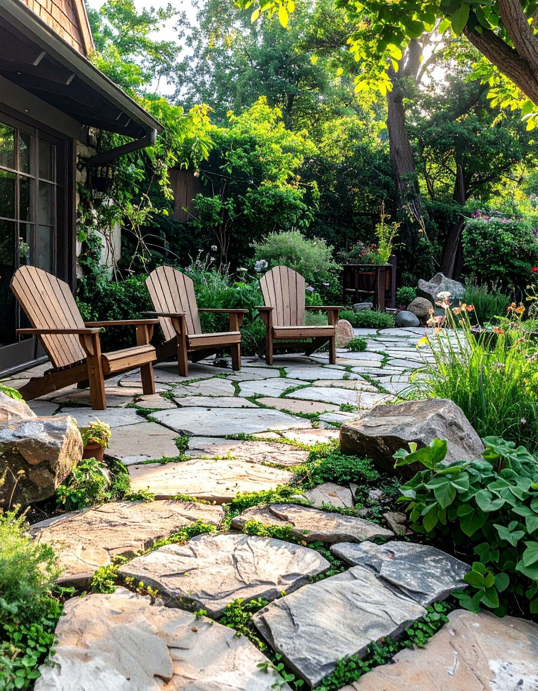 Random Layout Flagstone Paver Patio - 40 Beautiful Paver Patio Ideas for Outdoor Living