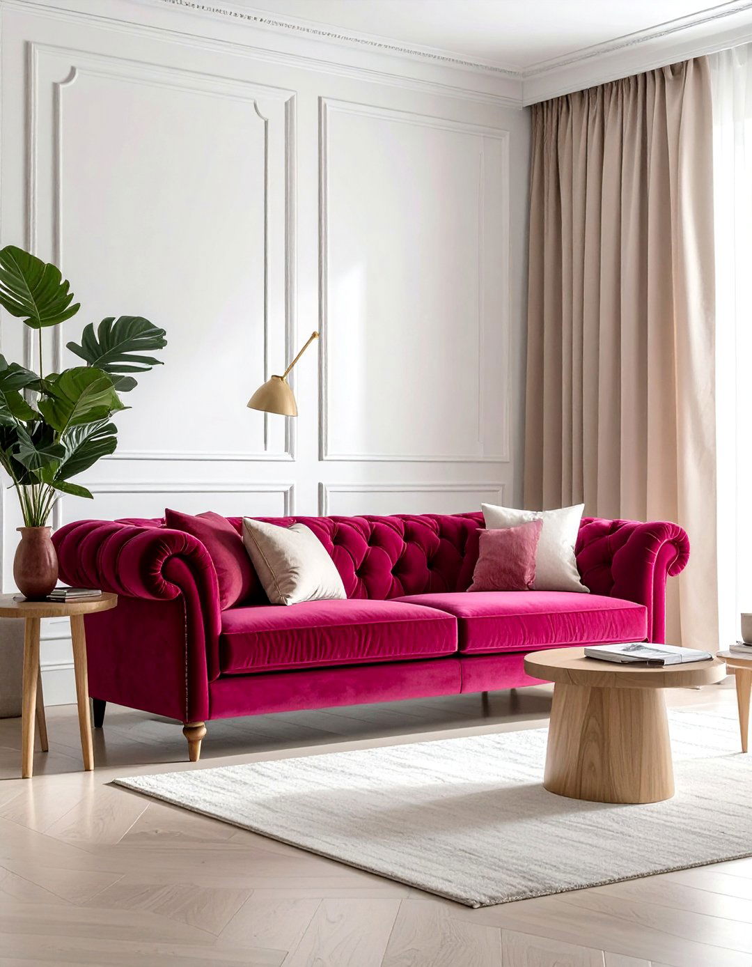 Raspberry and Creamy White Palette - 40 Warm Color Palettes for Every Room in the House