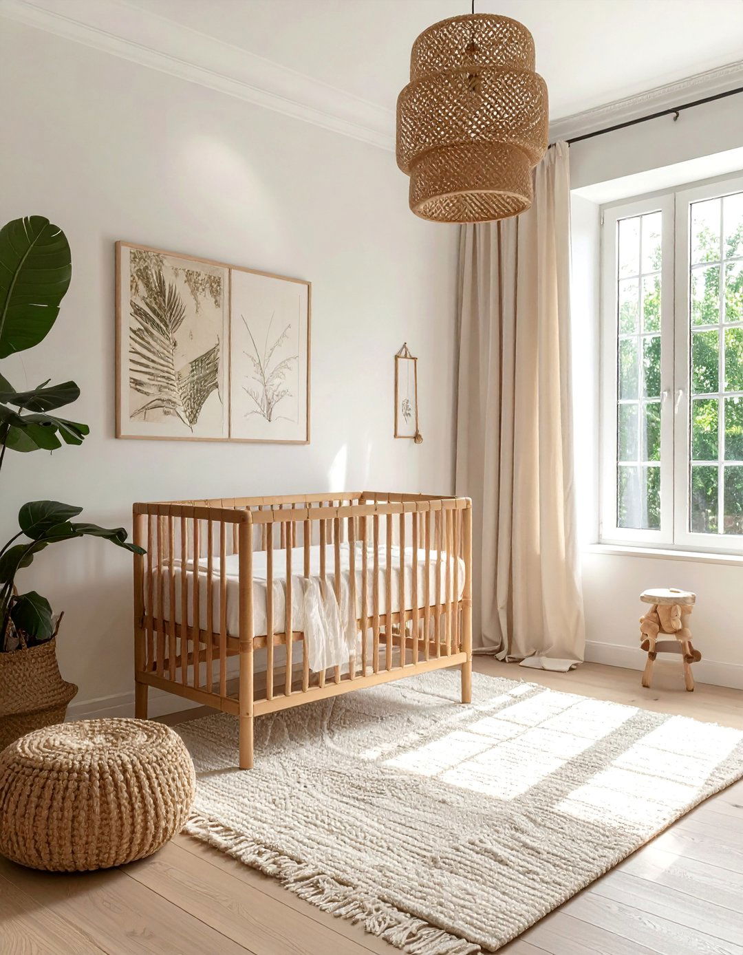 Rattan Crib as a Boho Nursery Centerpiece - 30 Boho Nursery Ideas for a Cozy and Stylish Space