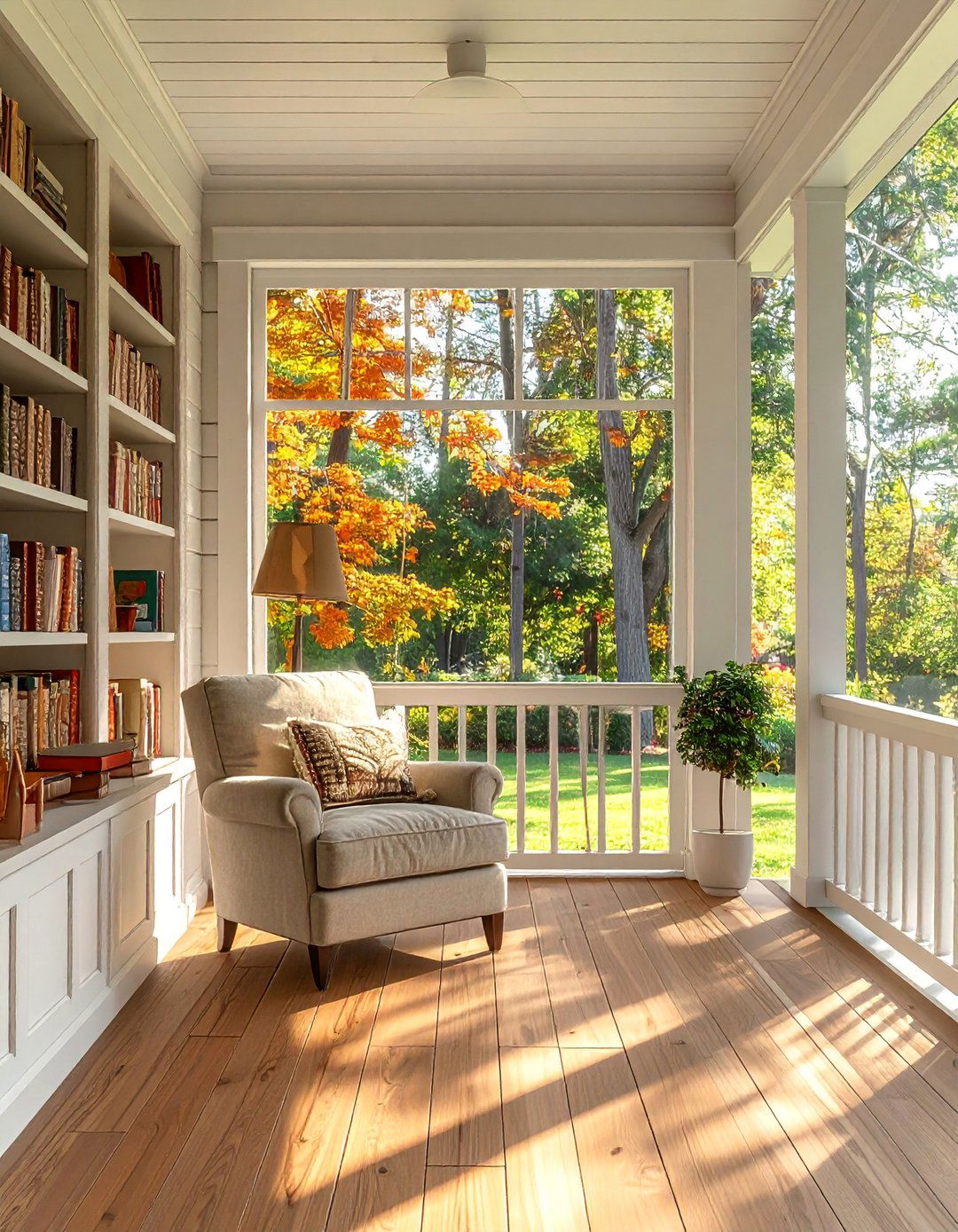 Reading and Relaxation Retreat - 25 Enclosed Porch Ideas for Year-Round Enjoyment