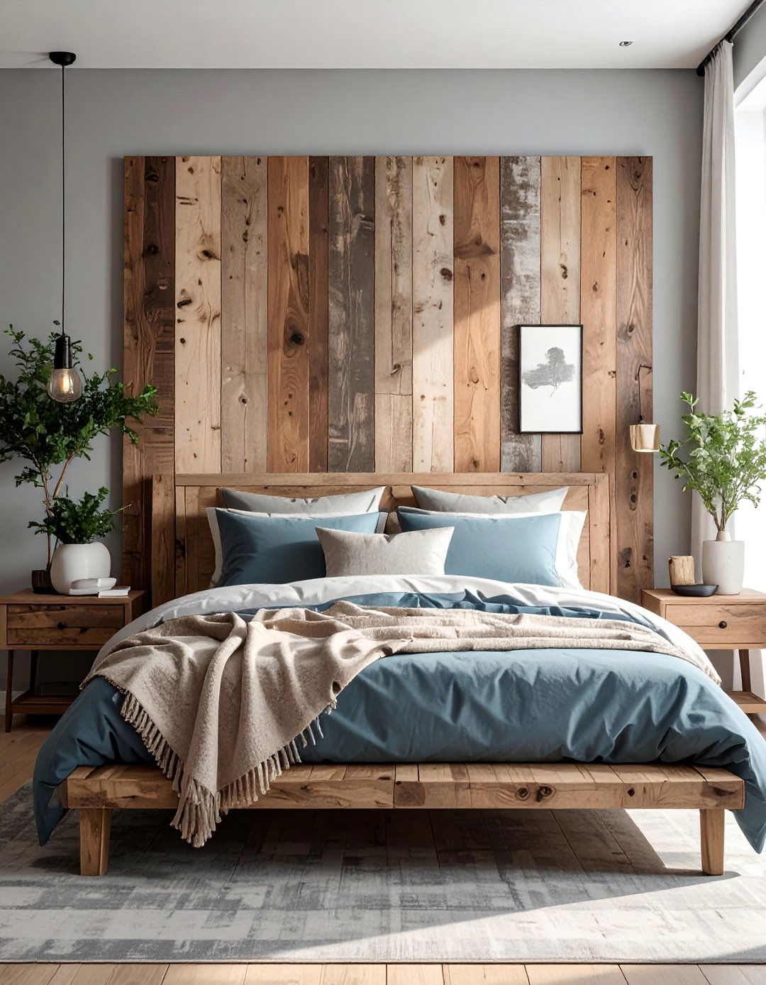 Reclaimed Wood Headboards - 25 Wooden Interior Design Ideas for a Rustic Charm