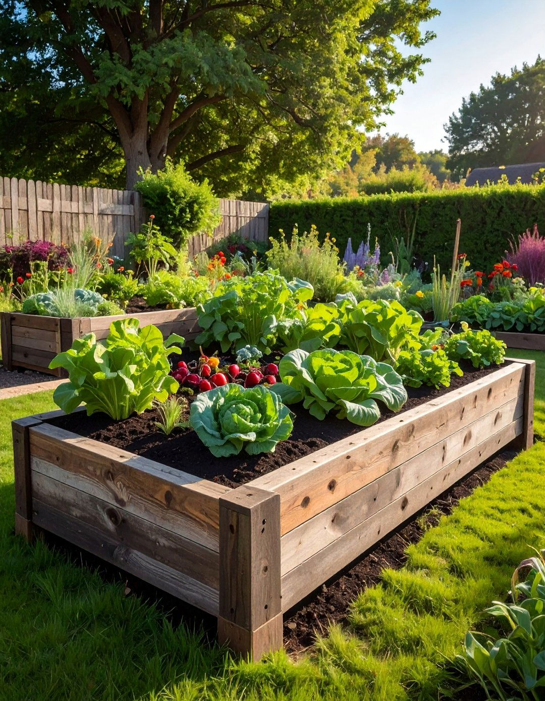 Reclaimed Wood Rustic Character - 40 Raised Garden Bed Ideas for Your Vegetable Garden