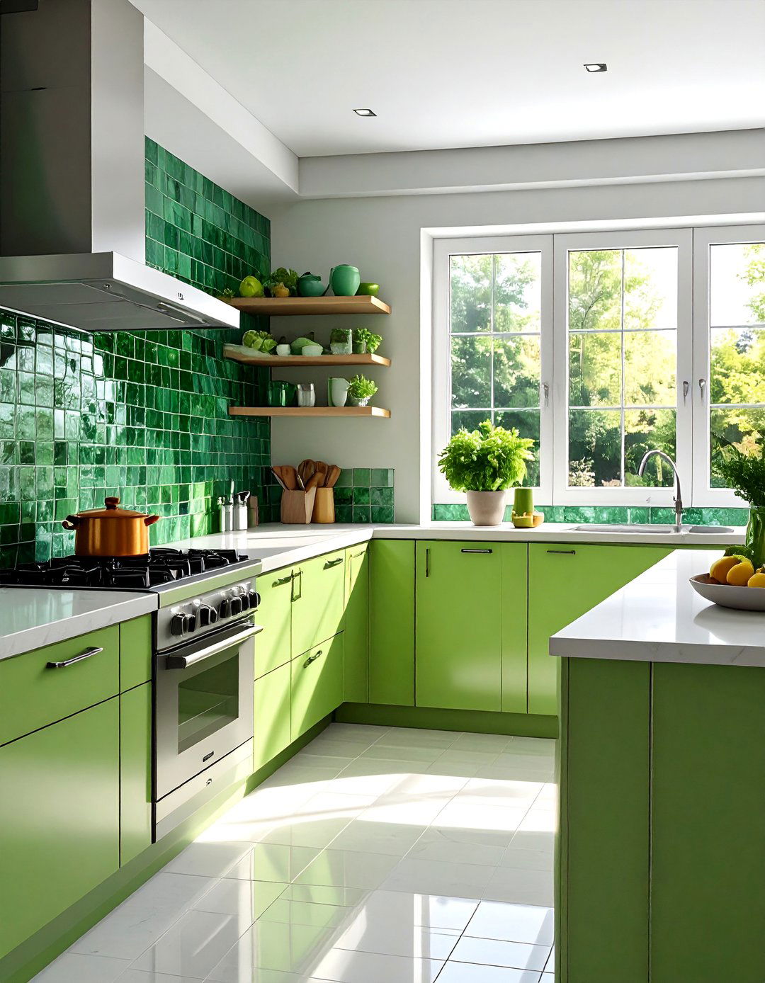 Recycled Glass Environmental Choice - 40 Kitchen Backsplash Ideas for White Cabinets