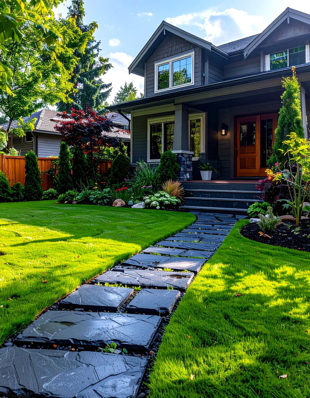 Recycled Rubber Stepping Stone Walkway - 30 Unique Stepping Stone Walkway Ideas for Your Yard