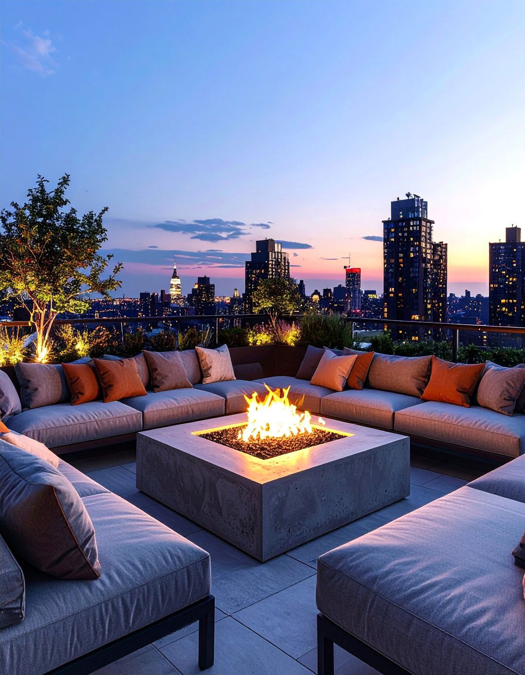 Residential Rooftop Fire Pit Seating Area - 30 Residential Rooftop Design Ideas to Inspire