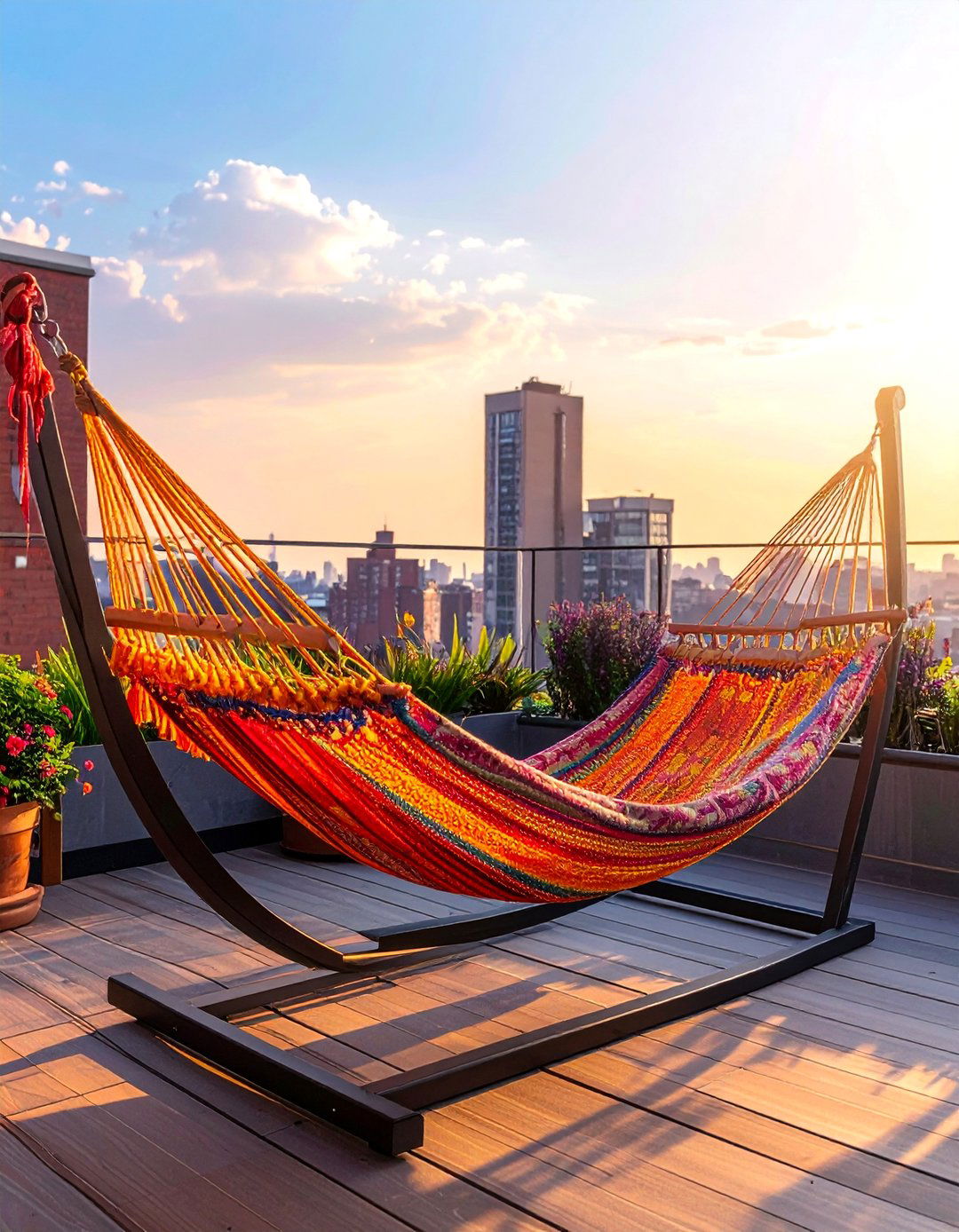 Residential Rooftop with a Hammock Stand - 30 Residential Rooftop Design Ideas to Inspire