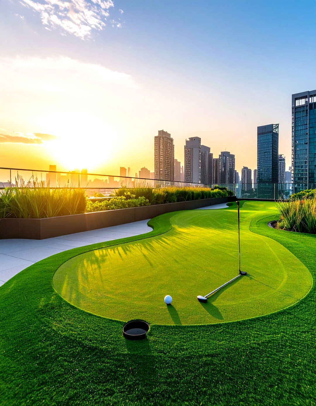 Residential Rooftop with a Putting Green - 30 Residential Rooftop Design Ideas to Inspire