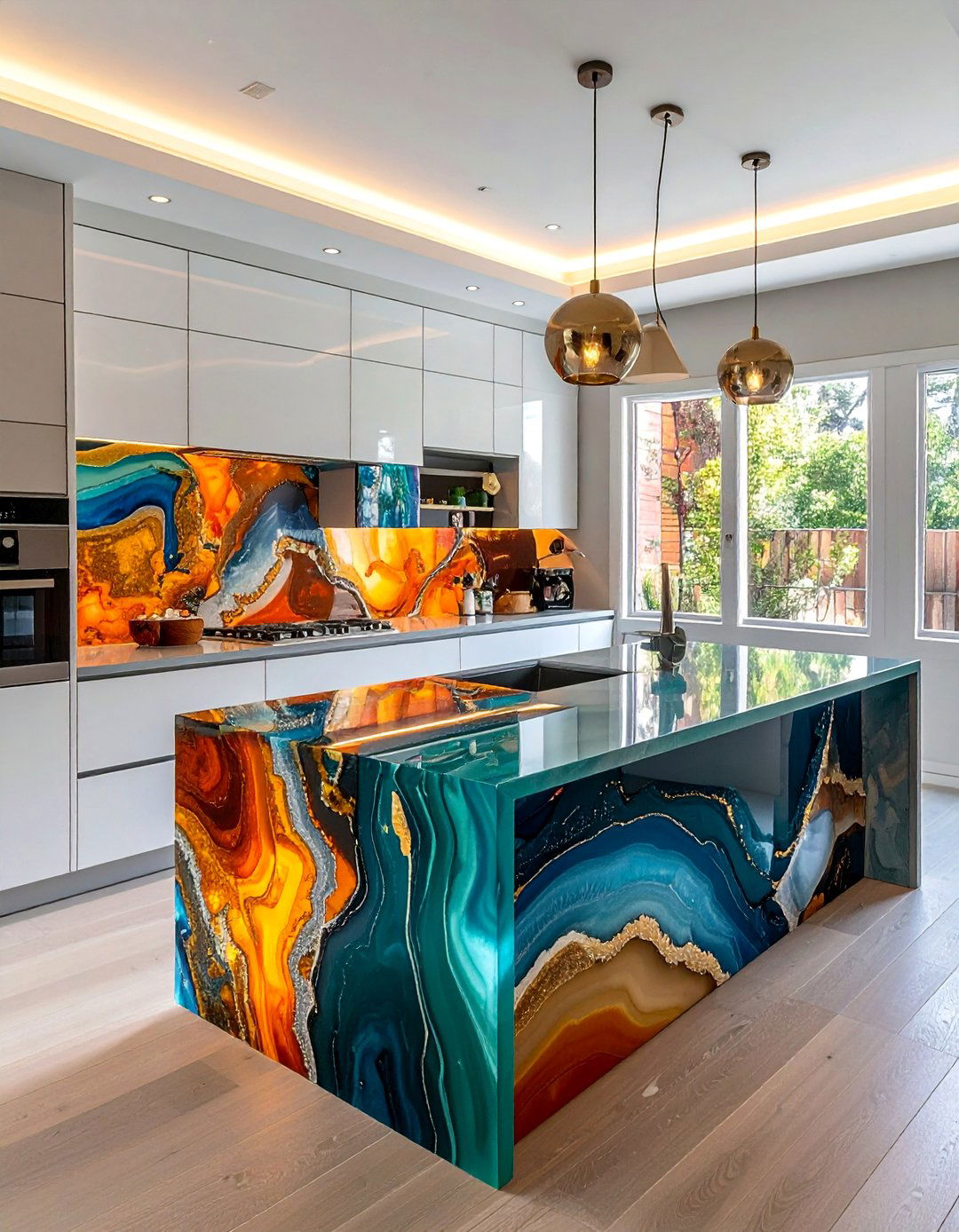 Resin Art Expressions - 40 Kitchen Countertop Ideas for Modern Homes