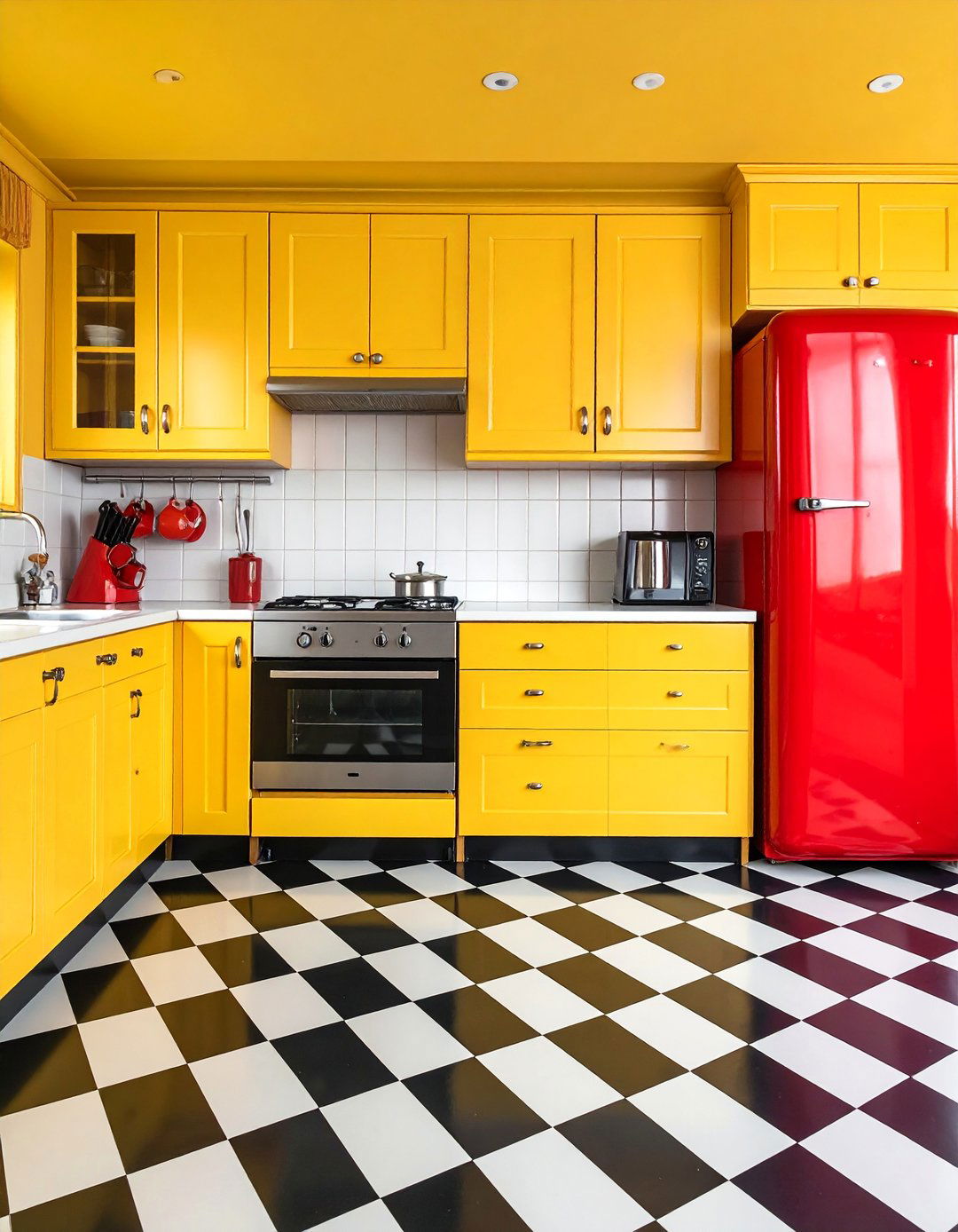 Retro Inspired Pale Yellow Kitchen - 15 Pale Yellow Kitchen Ideas for a Bright and Airy Look