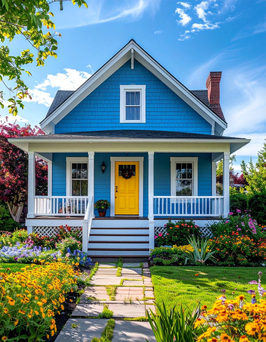Robins Egg Blue for a Playful Bungalow - 30 Blue Exterior House Paint Ideas for Curb Appeal