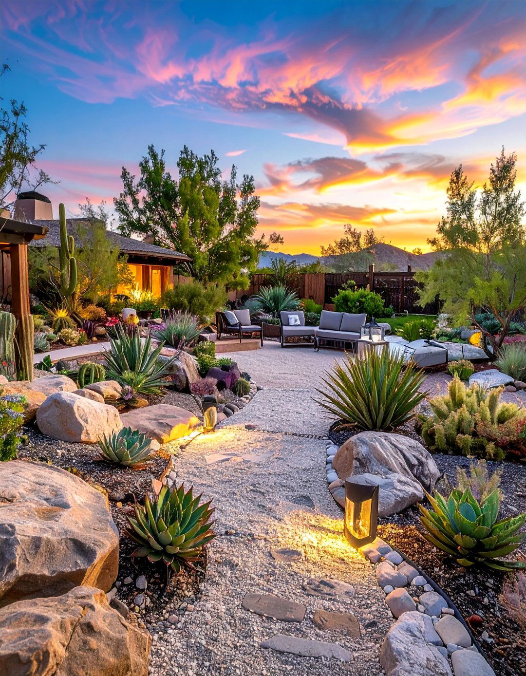Rock Garden Desert Landscape - 25 Backyard Oasis Ideas for Relaxing Outdoor Spaces