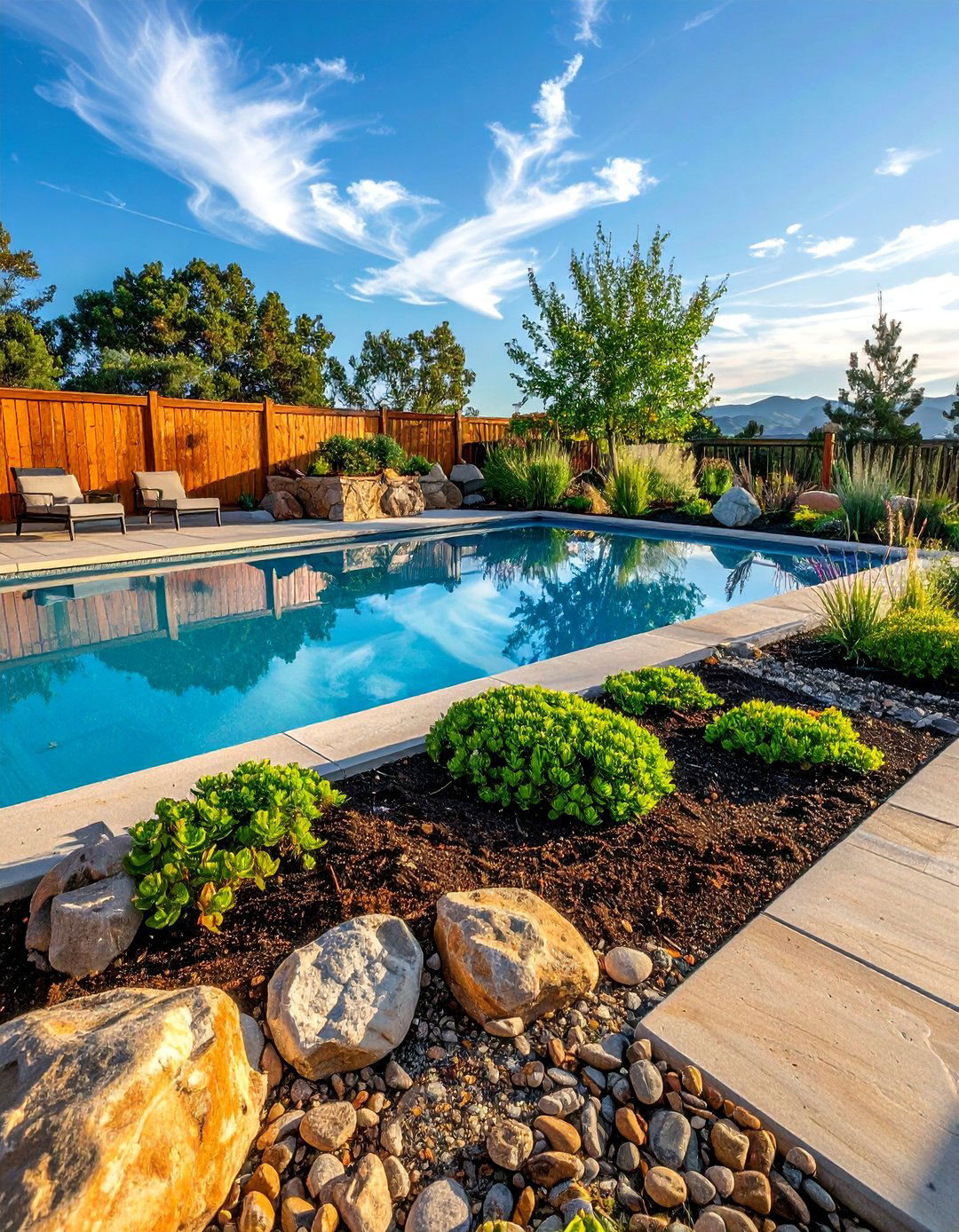 Rock Garden Poolside Planters - 30 Pool Planter Ideas for a Lush Backyard Oasis