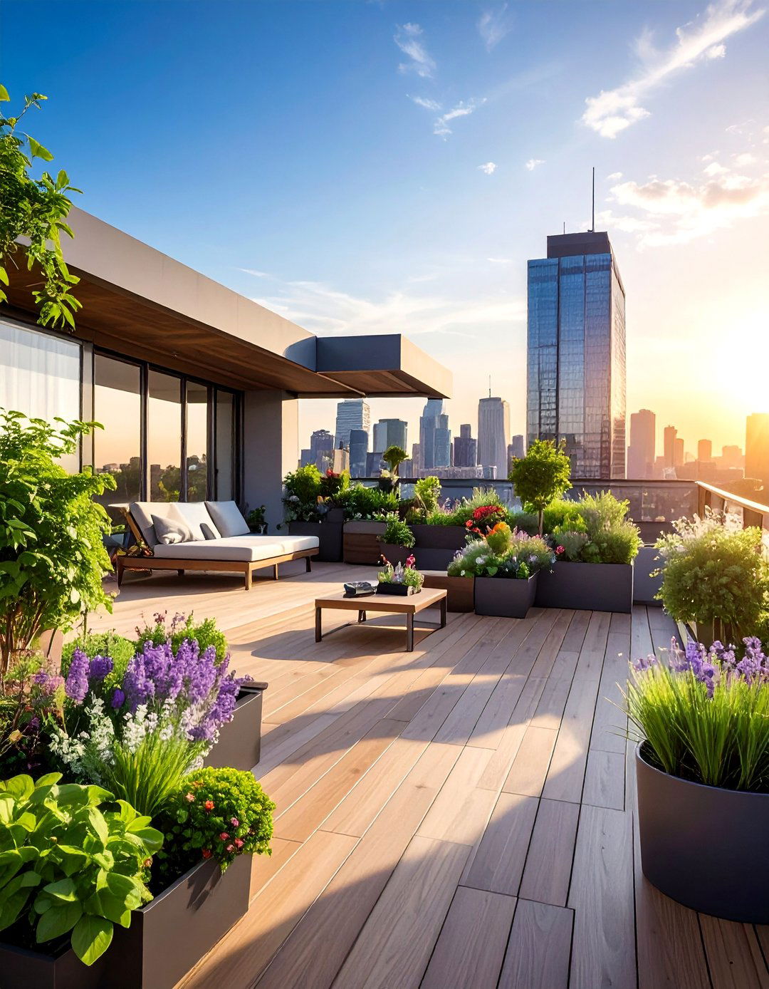 Rooftop Garden Oasis - 30 Patio Deck Ideas to Elevate Your Outdoor Living