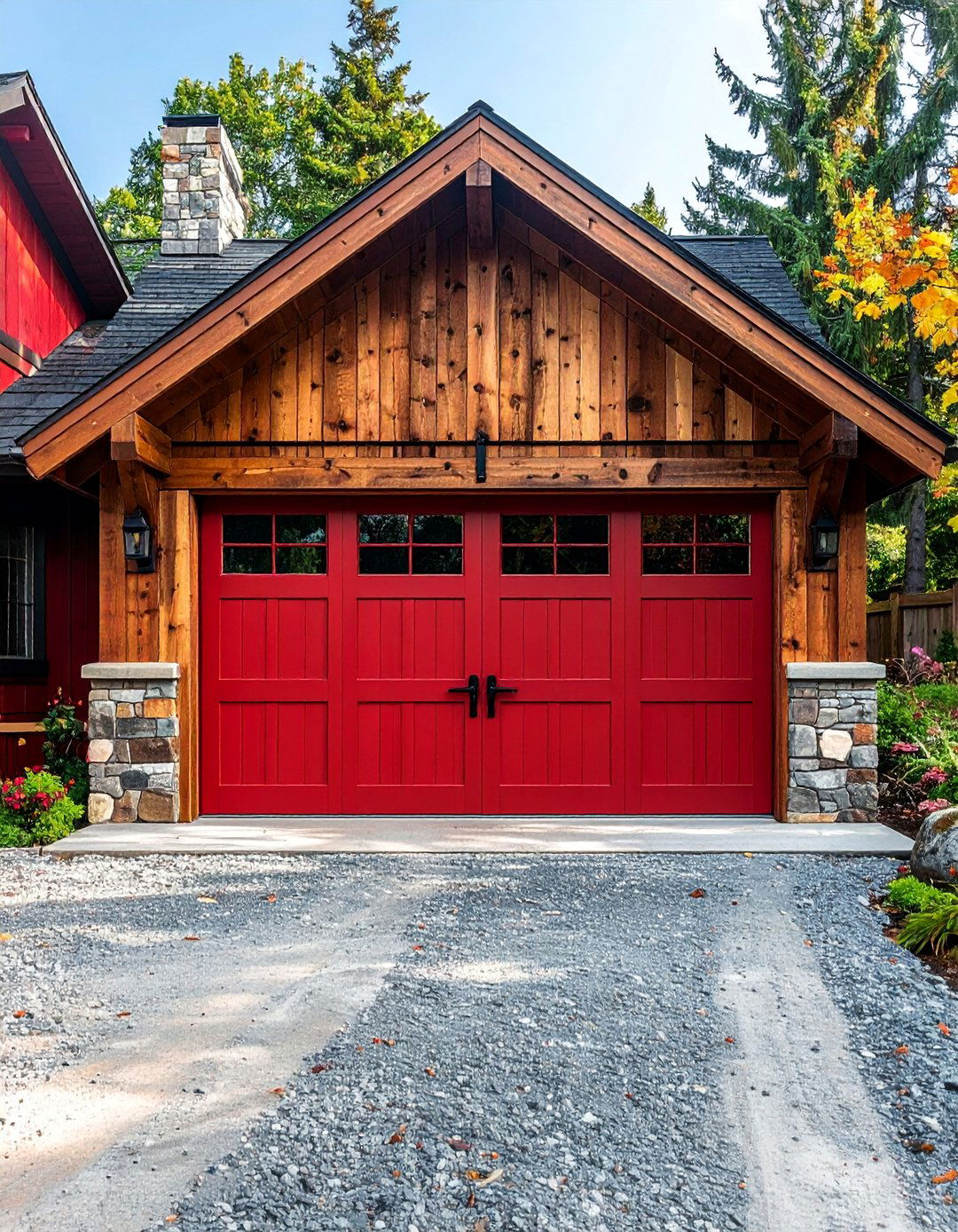 Rustic Barn Style Garage Door Trim - 20 Exterior Garage Door Trim Ideas to Enhance Curb Appeal