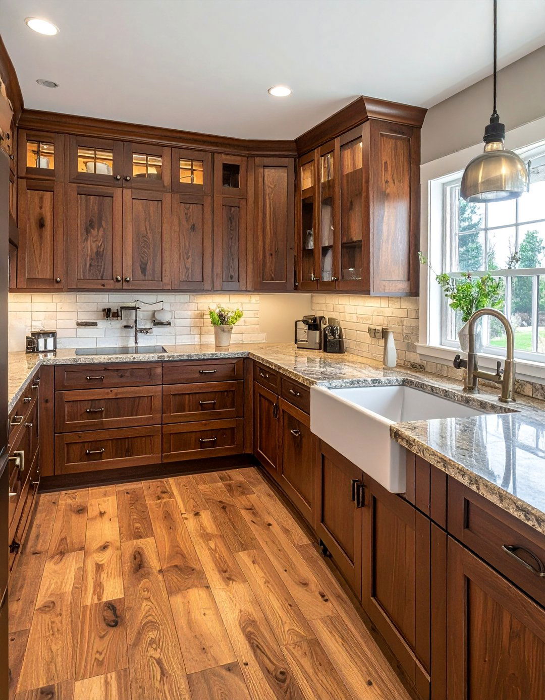 Rustic Dark Wood Kitchen Cabinets - 40 Kitchen Cabinet Color Ideas to Refresh Your Space