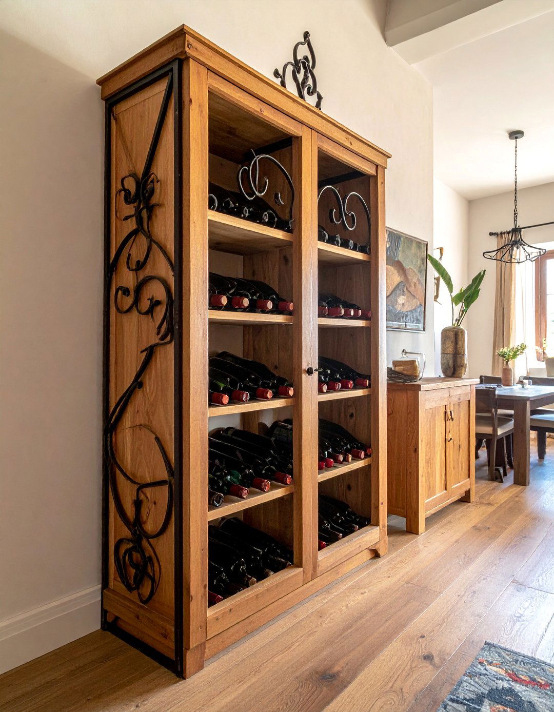 Rustic Italian Decor Integrating Rustic Wine Racks - 20 Rustic Italian Decor Ideas for a Warm and Inviting Home