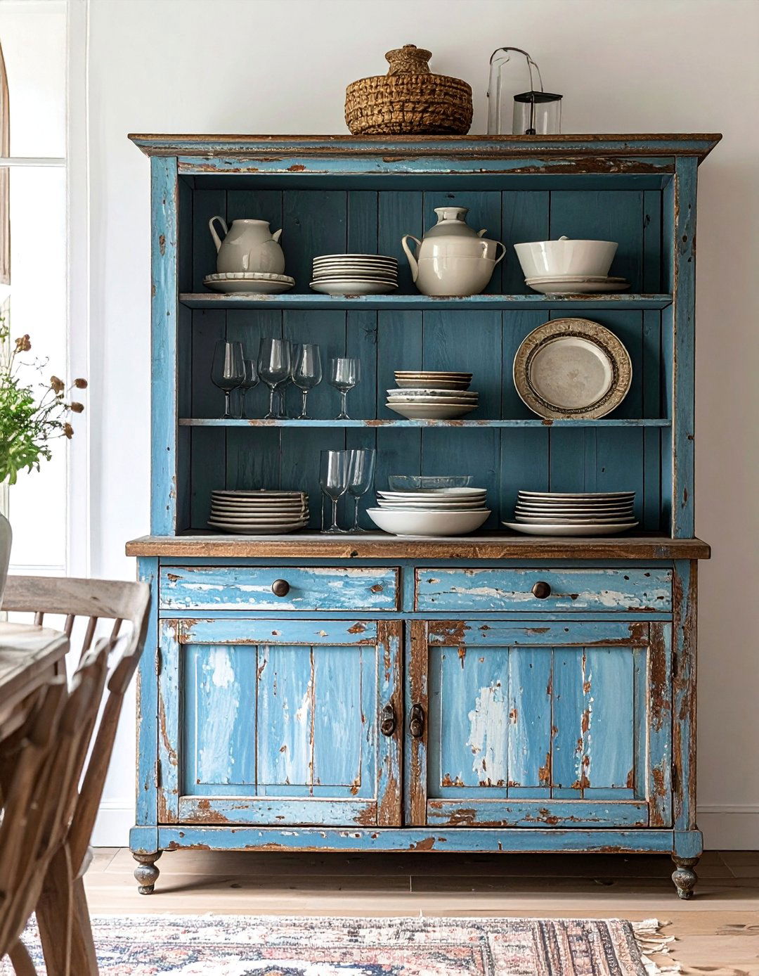 Rustic Italian Decor Using Distressed Wood Furniture - 20 Rustic Italian Decor Ideas for a Warm and Inviting Home