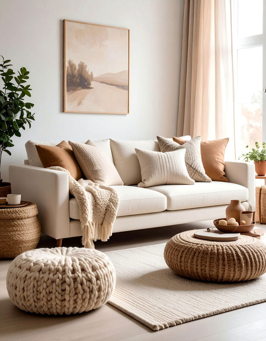 Rustic Italian Decor with Chunky Natural Textiles - 20 Rustic Italian Decor Ideas for a Warm and Inviting Home