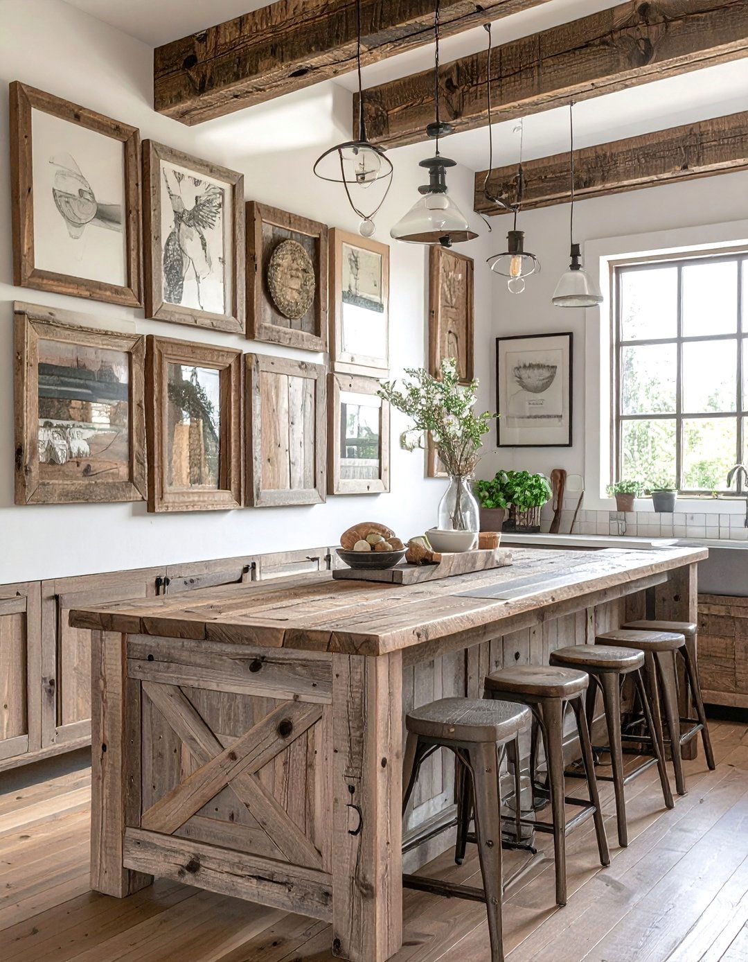 Rustic Reclaimed Wood Frame Collection - 20 Mirror Collage Wall Ideas for Unique Decor