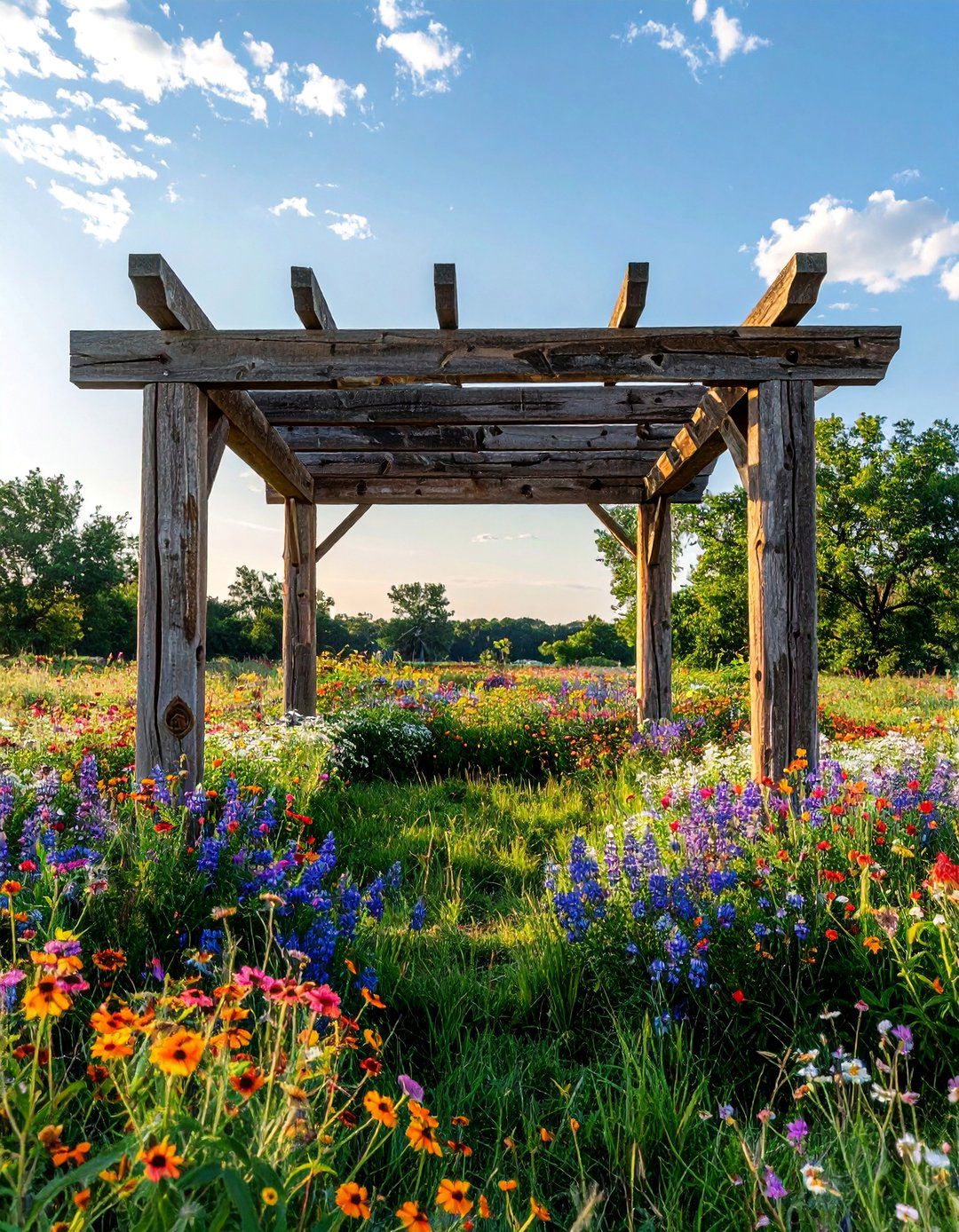 Rustic Split Rail Construction - 40 Garden Arbor Ideas for a Charming Outdoor Retreat