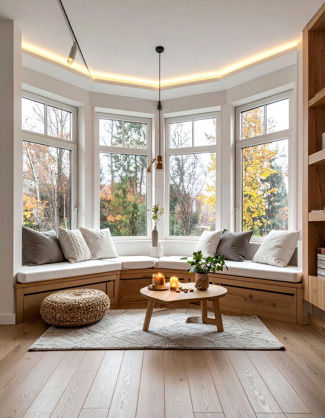 Scandinavian Style Bay Window - 40 Bay Window Ideas to Brighten Your Home