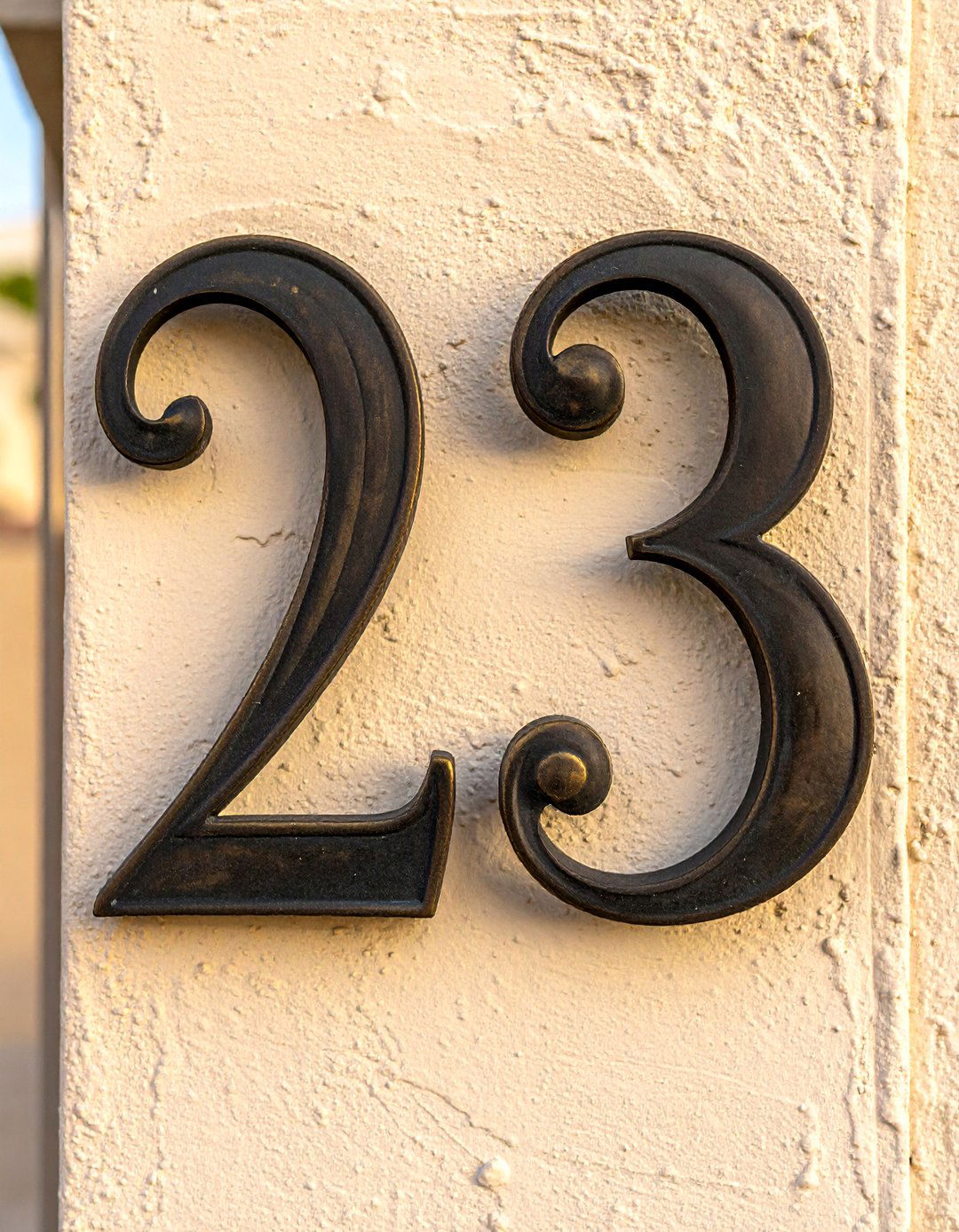 Script Font House Numbers - 40 House Number Ideas for Curb Appeal