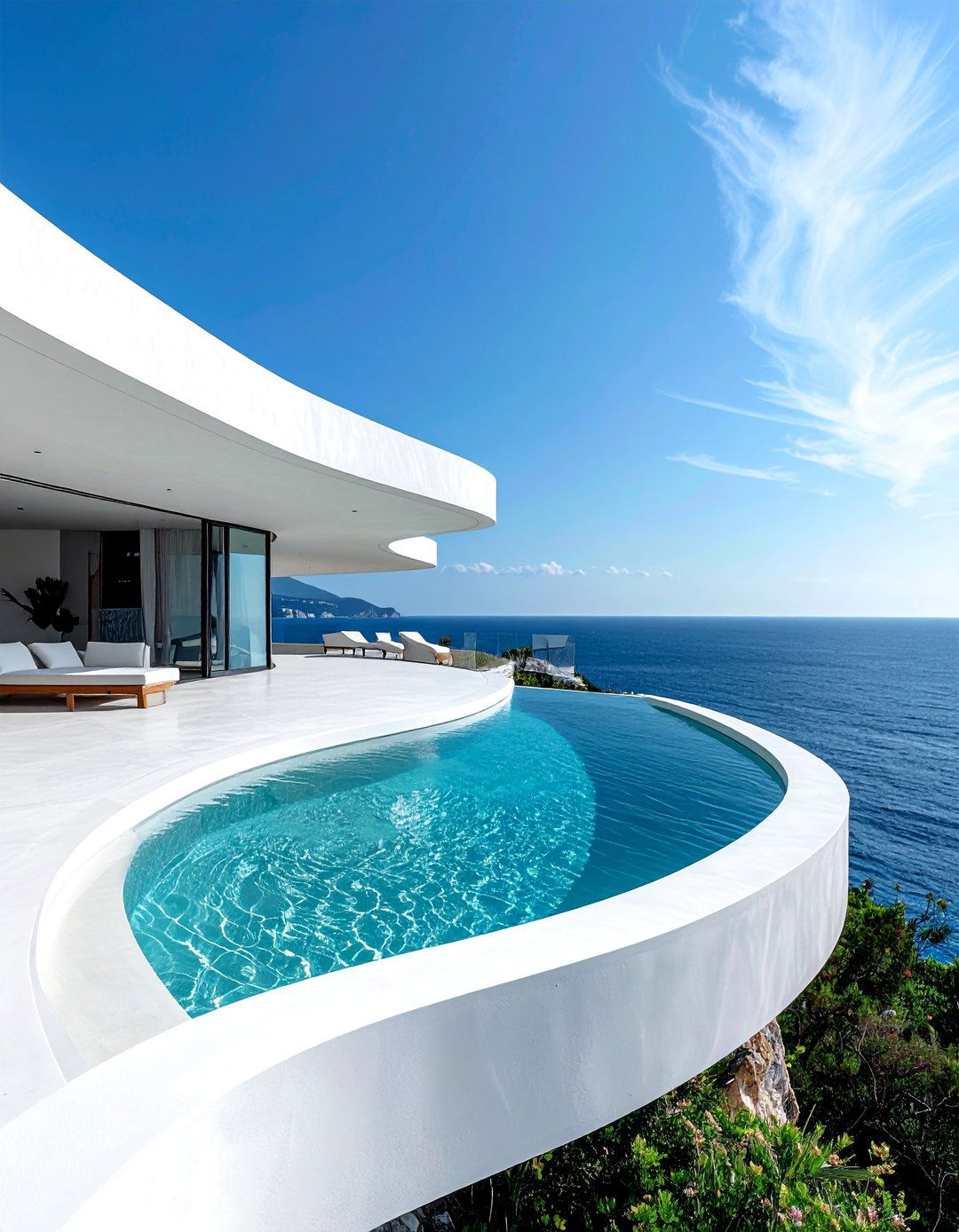 Sculptural Curved Cantilever Balcony - 20 Cantilever Balcony Ideas for Modern Homes