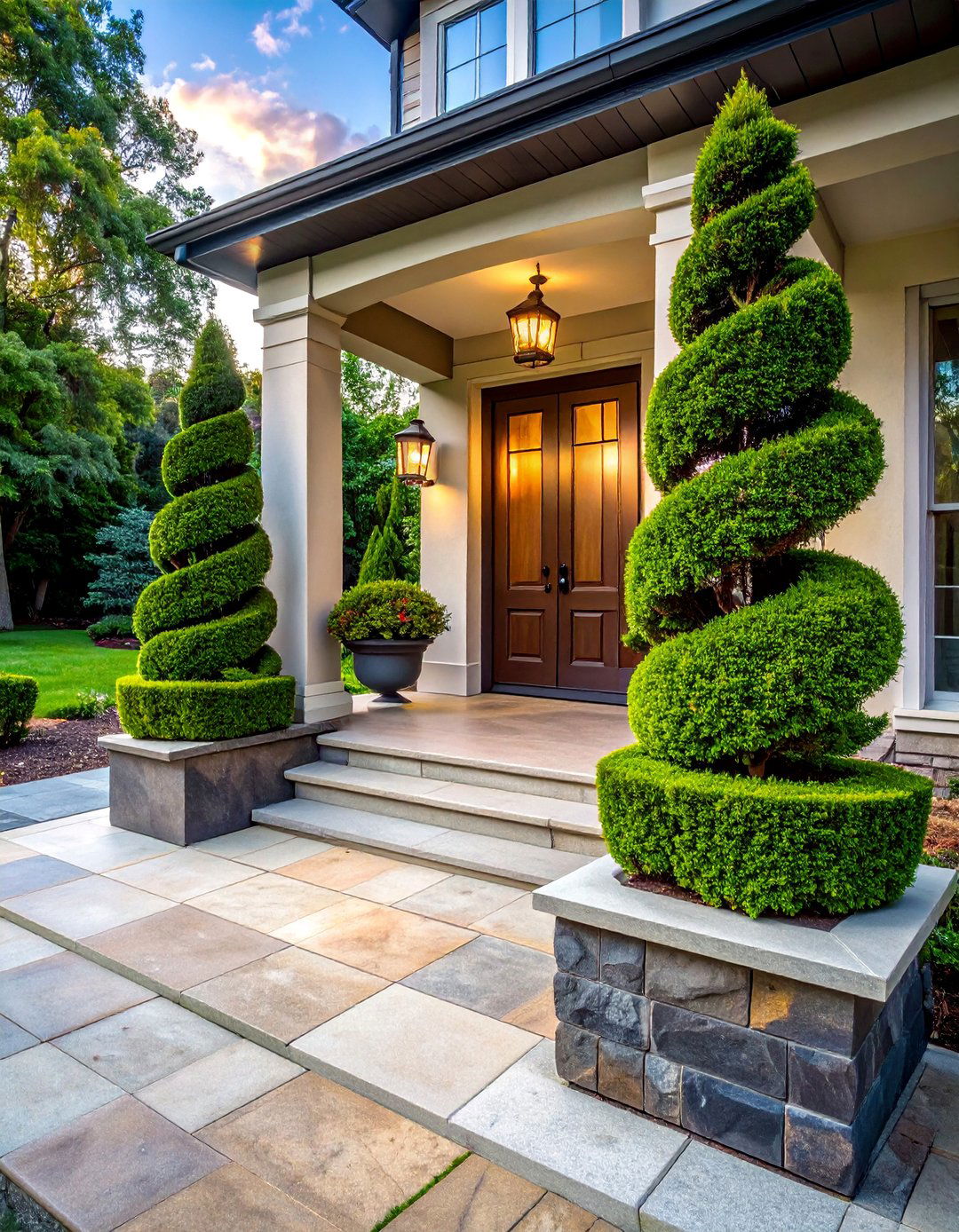 Sculptural Topiary Boxwood Shrubs - 20 Front Yard Boxwood Shrubs for Elegant Landscaping