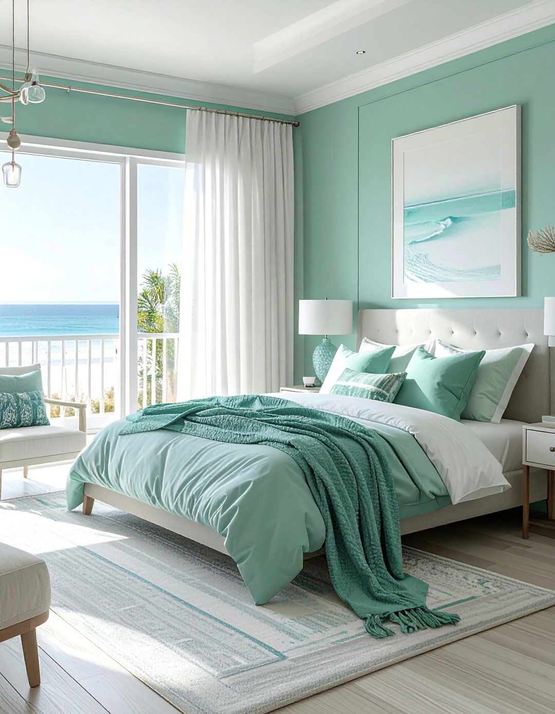 Sea Glass Inspired Color Palette Ocean themed Bedroom - 40 Ocean-themed Bedroom Ideas for a Serene Retreat