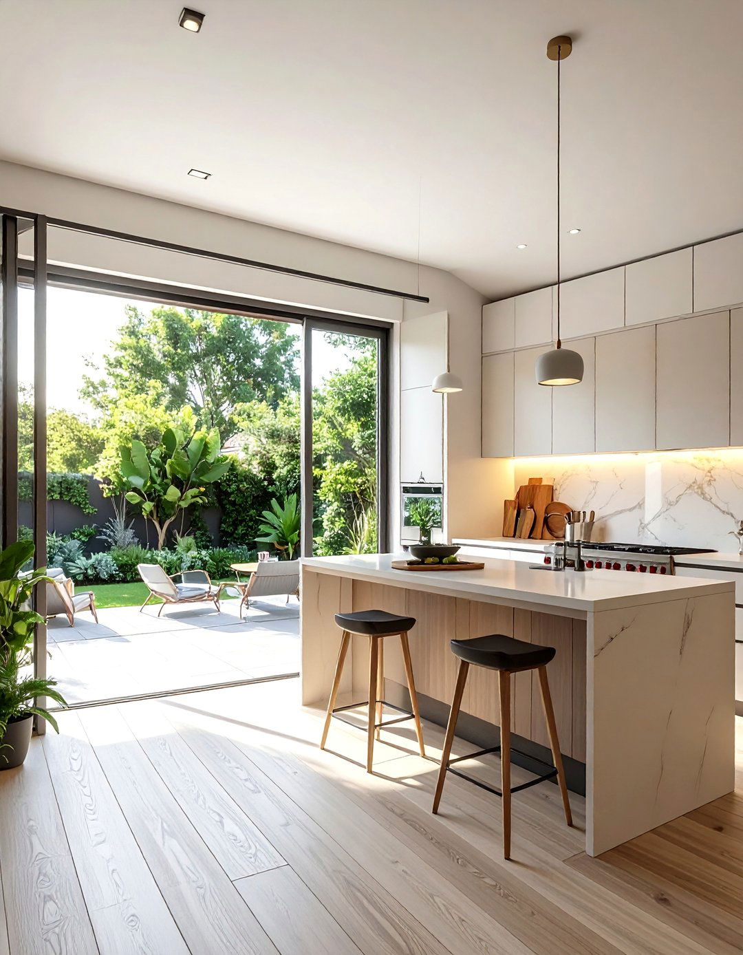 Seamless Indoor Outdoor Kitchen - 25 Dream Kitchen Ideas for Your Modern Home
