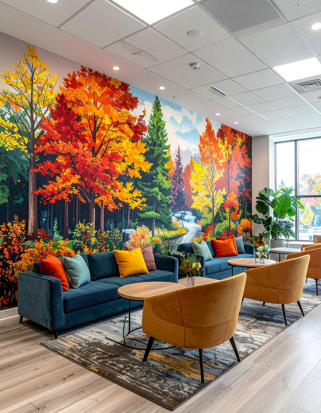 Seasonal Nature Themes - 25 Office Wall Murals to Inspire Productivity and Creativity