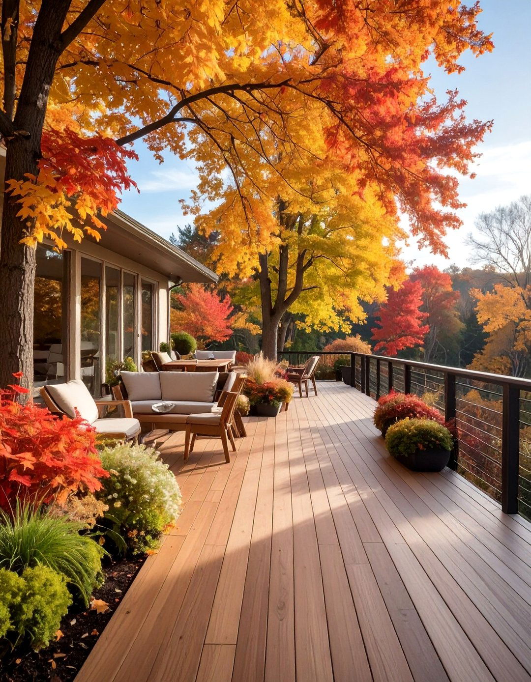 Seasonal Transformation Design - 30 Partially Covered Deck Ideas for Year-Round Enjoyment