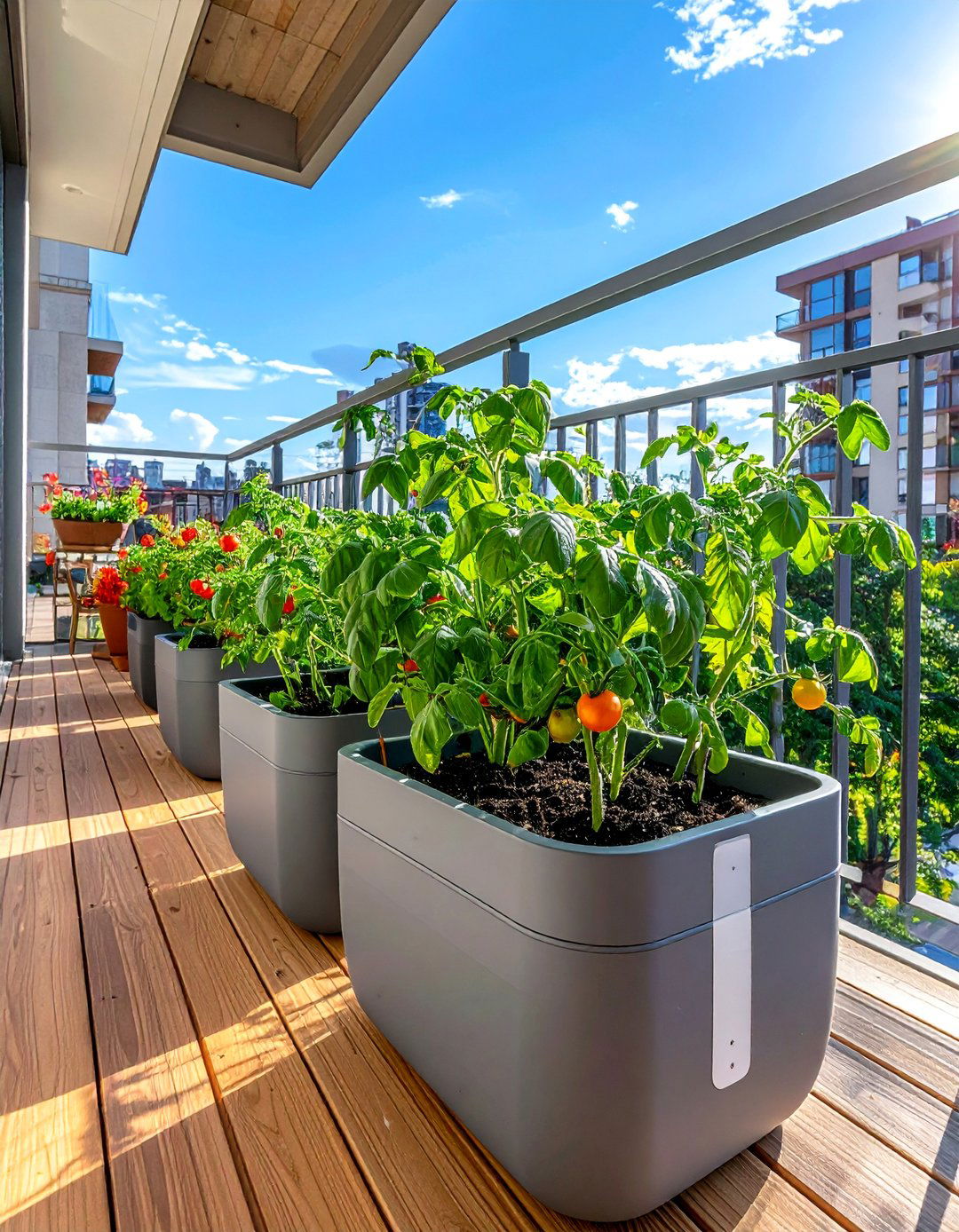 Self Watering Containers for a Low Maintenance Balcony Garden - 40 Creative Balcony Garden Ideas for Small Spaces