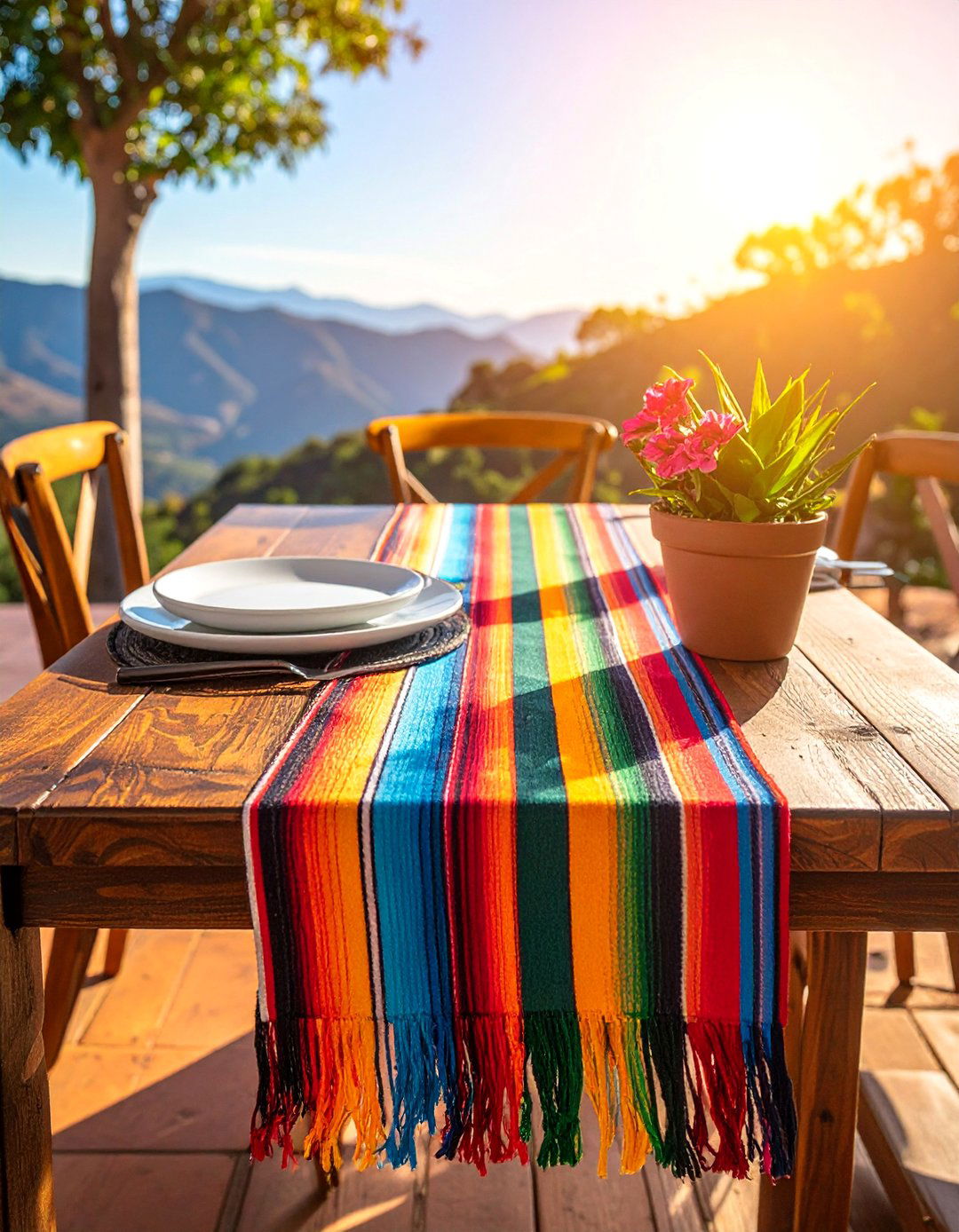 Serape Runners for a Striped Foundation - 20 Mexican Table Decor Ideas for Vibrant Settings