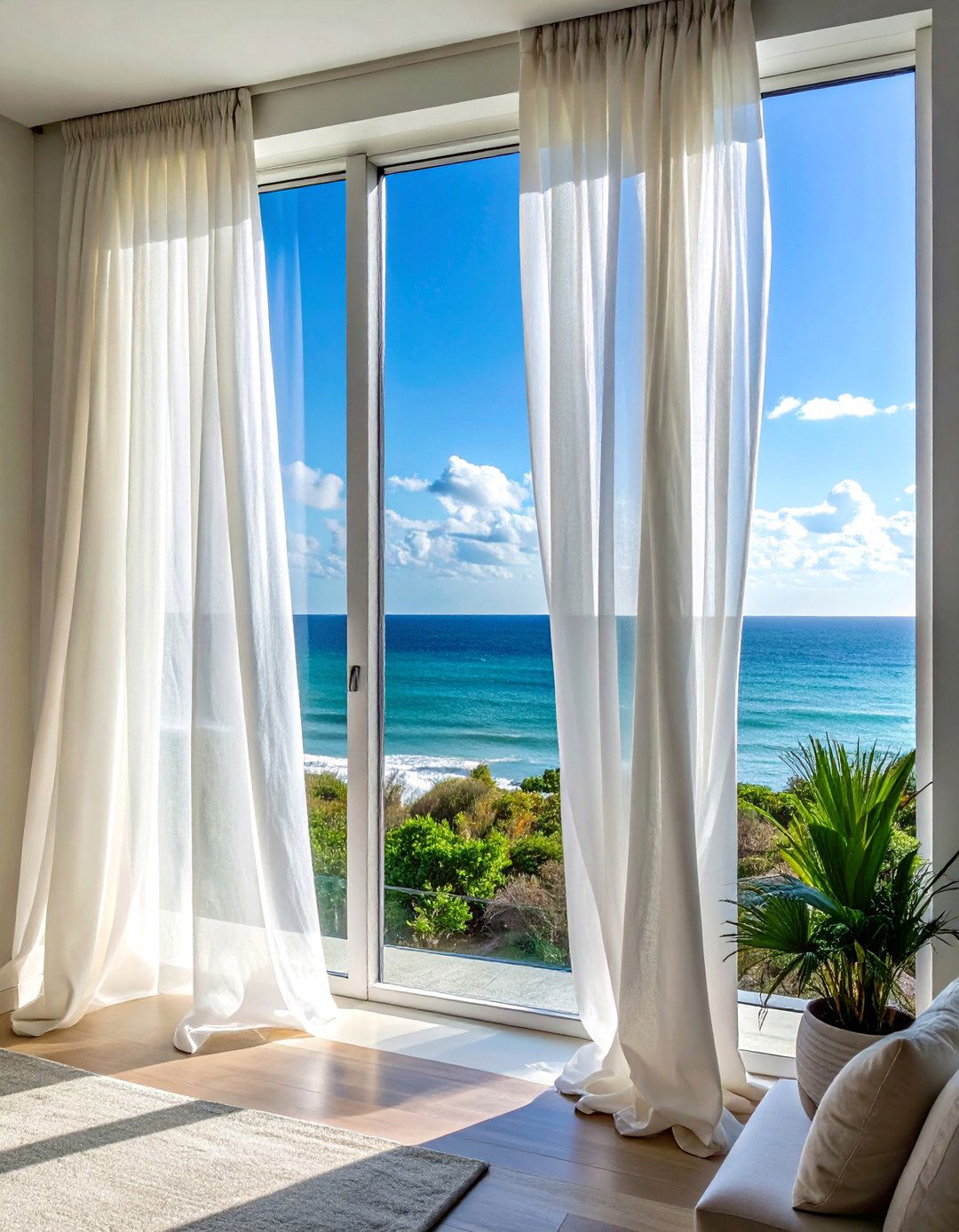 Sheer White Curtains - 25 Florida Home Decor Ideas for a Coastal Vibe