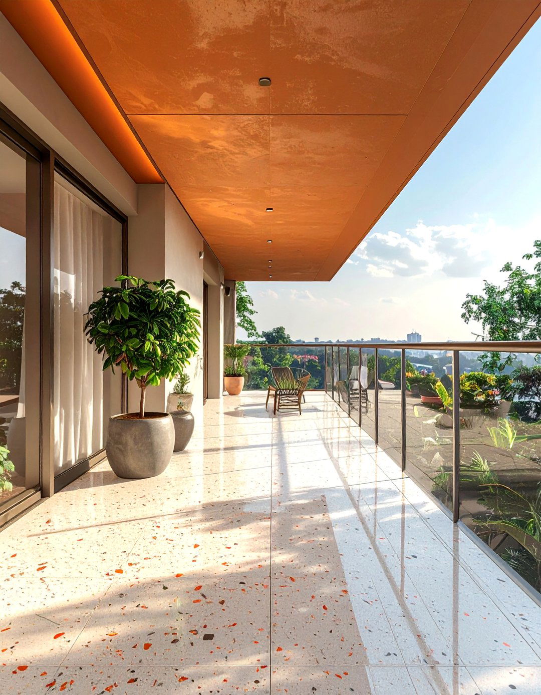 Sheet Vinyl Flooring for a Seamless Balcony - 25 Balcony Flooring Ideas to Enhance Your Outdoor Space