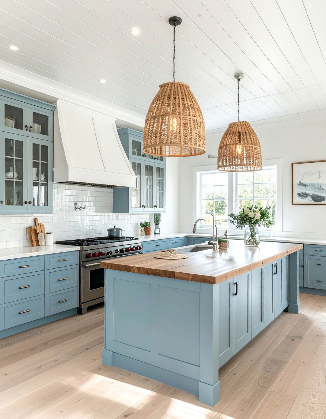 Shiplap Wood Ceiling Kitchen for Coastal and Farmhouse Styles - 15 Wood Ceiling Kitchen Ideas for a Cozy Ambiance