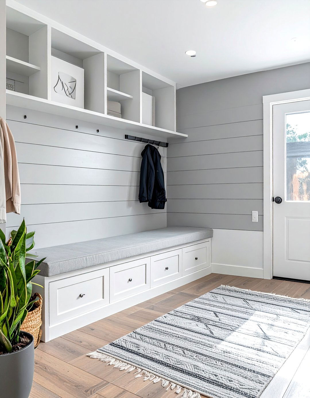 Shiplap in a Mudroom or Laundry Room - 40 Shiplap Accent Wall Ideas for Modern Home Decor