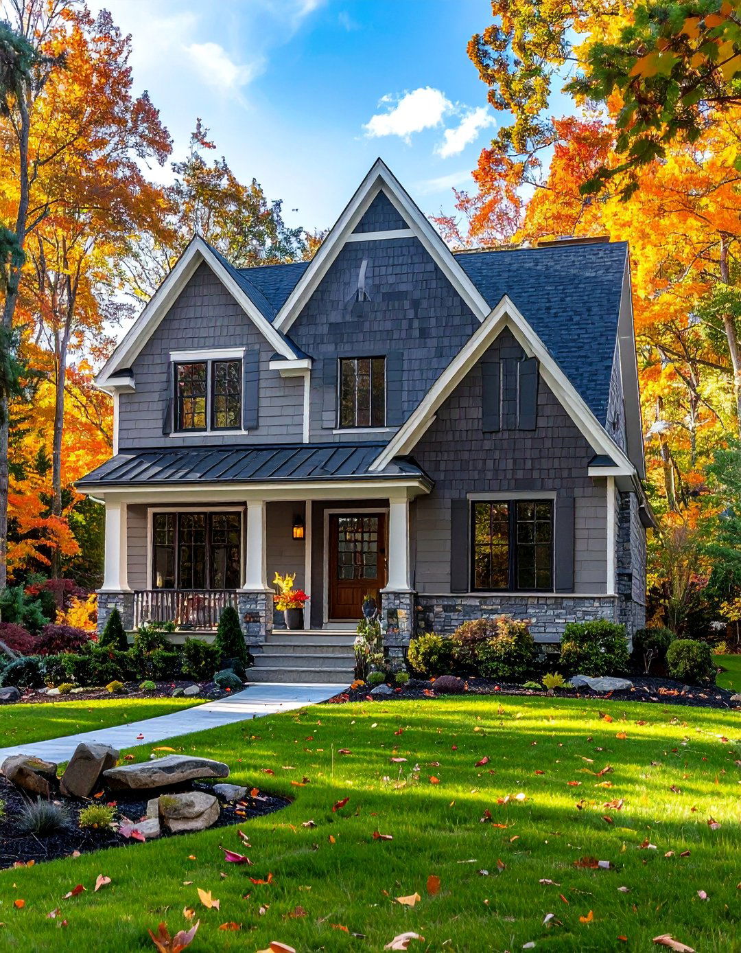 Siding Color Matched to the Roofline - 20 Two-tone Siding Designs to Boost Curb Appeal