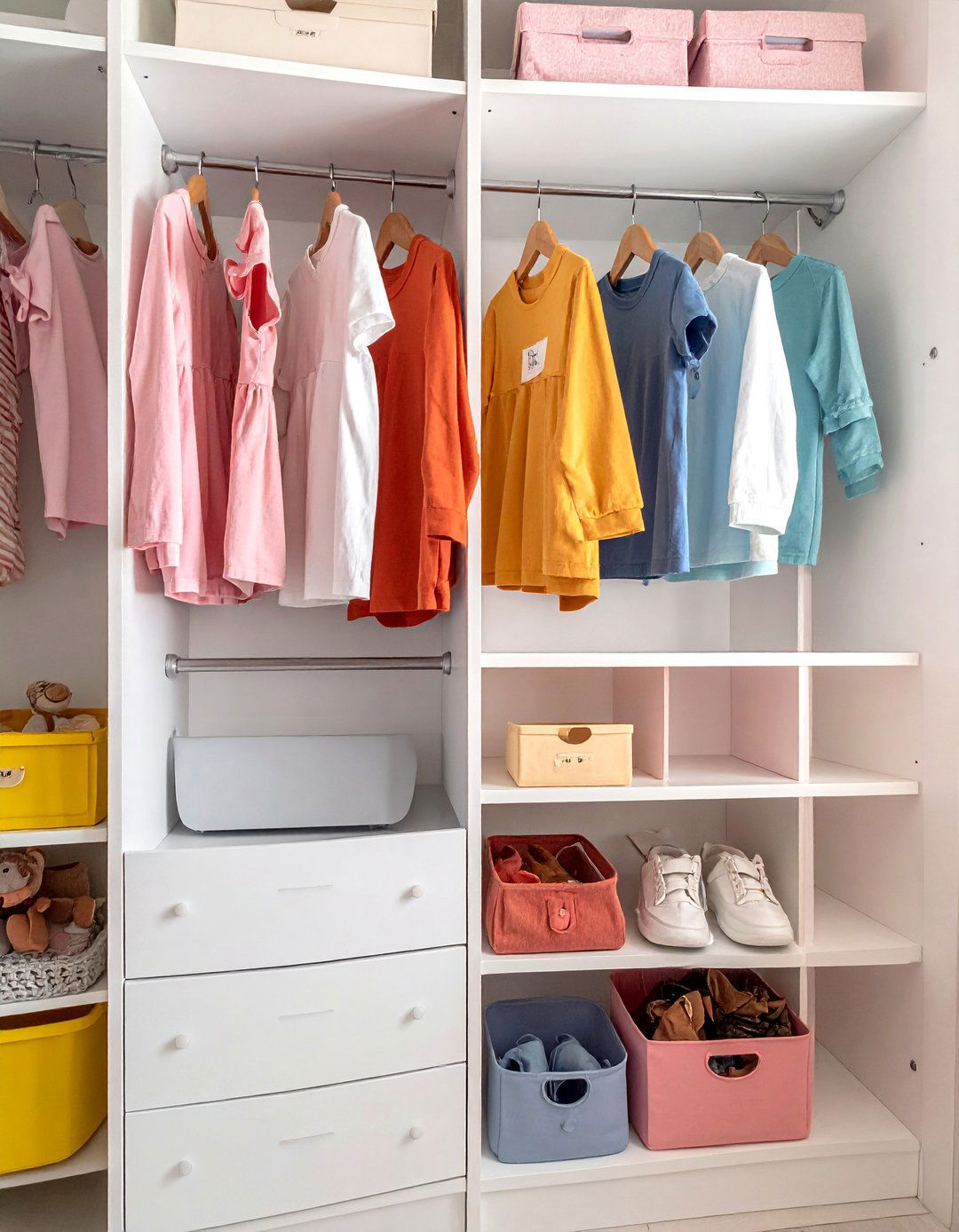 Size Organized Clothing Sections - 25 Nursery Closet Ideas for Organized and Stylish Storage
