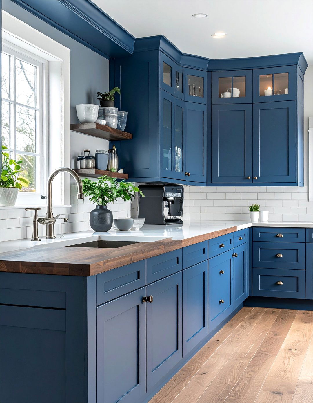 Slate Blue Kitchen Cabinets - 40 Kitchen Cabinet Color Ideas to Refresh Your Space