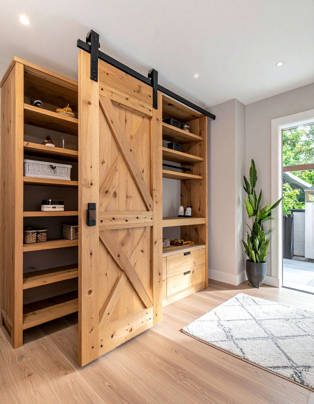 Sliding Barn Door Pantry - 40 Small Kitchen Ideas for Efficient and Stylish Spaces